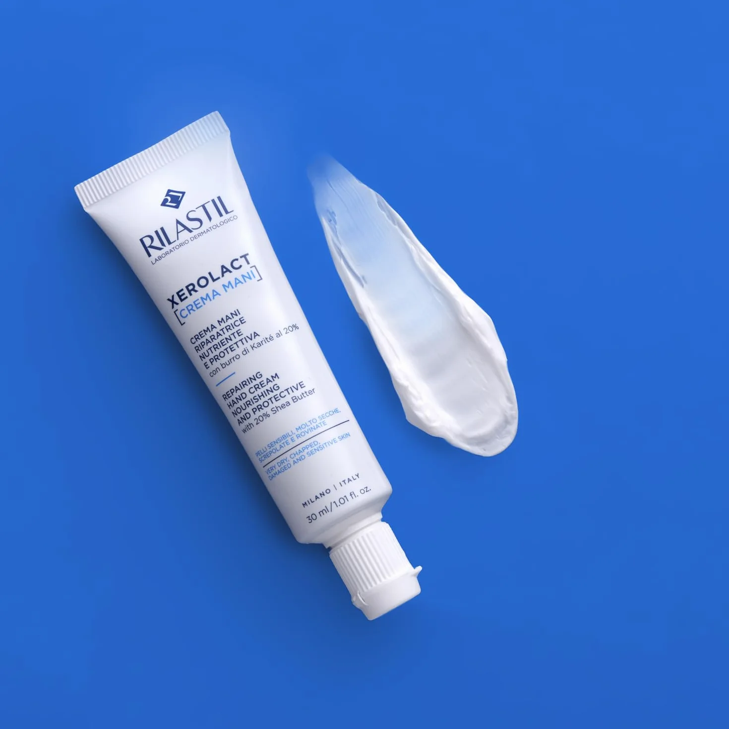Rilastil Xerolact Crema Mani Riparatrice 30ml per Pelli Sensibili Molto Secche