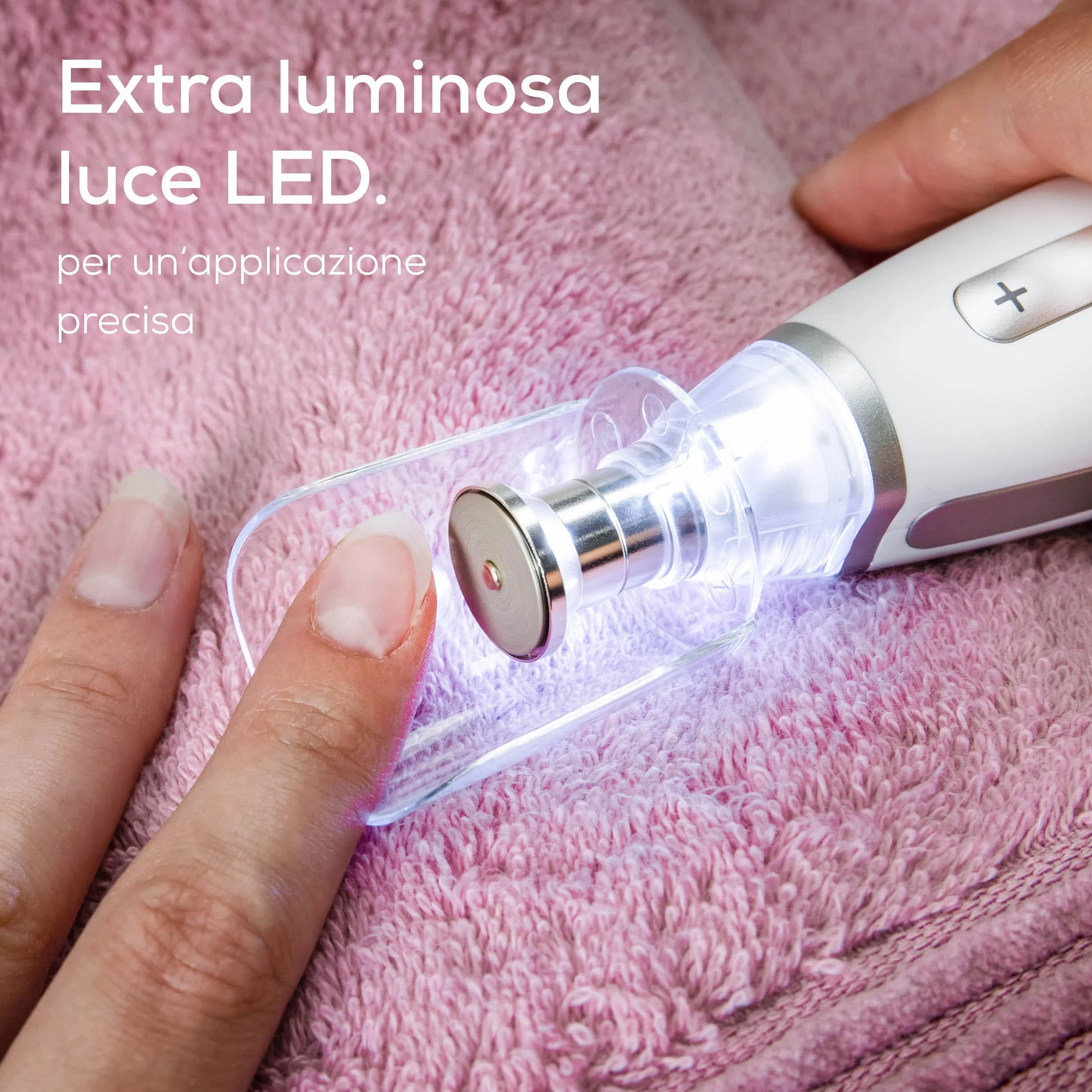 Beurer MP 62 Fresa Professionale Manicure Pedicure 5400 giri/min 10 Accessori Feltro Zaffiro Luce LED Velocità Regolabile Custodia Bianco
