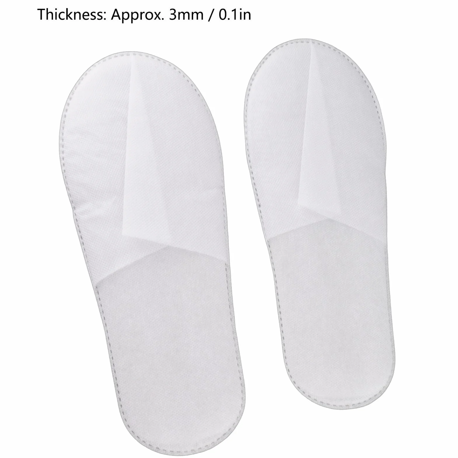 HEEPDD 50 Paia Pantofole Usa E Getta, Pantofole da Interno per Hotel Pantofole per Ospiti di Nozze Confezione di Pantofole per Donne Uomini Home Spa Hotel (Lavagna bianca in tessuto non