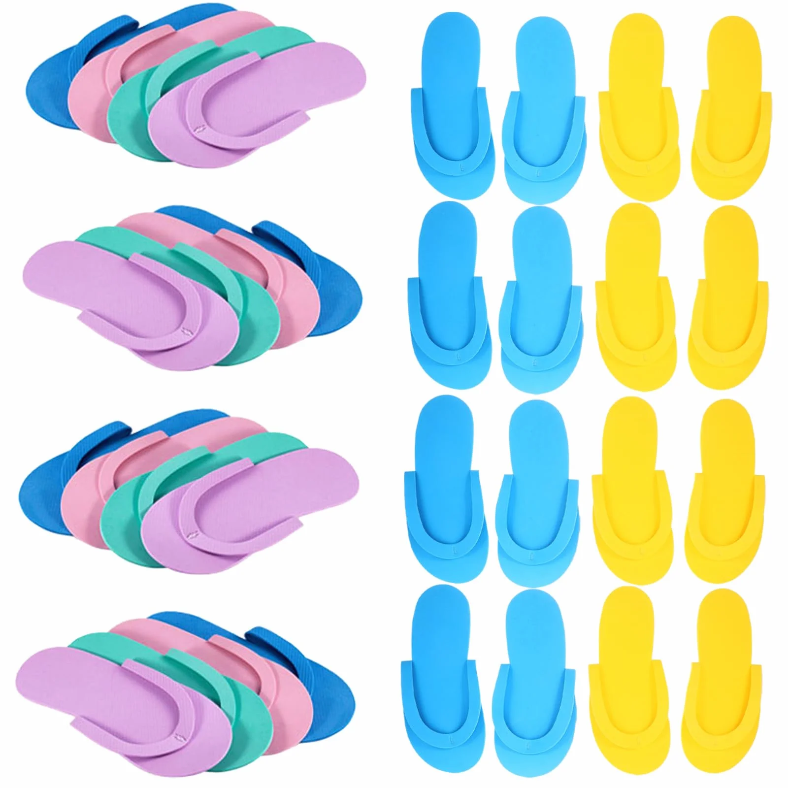 24 paia Pantofole Usa e Getta in EVA Leggere Antiscivolo per Pedicure Spa e Hotel Infradito Monouso per Ospiti Comode e Igieniche per Viaggi e Piscina