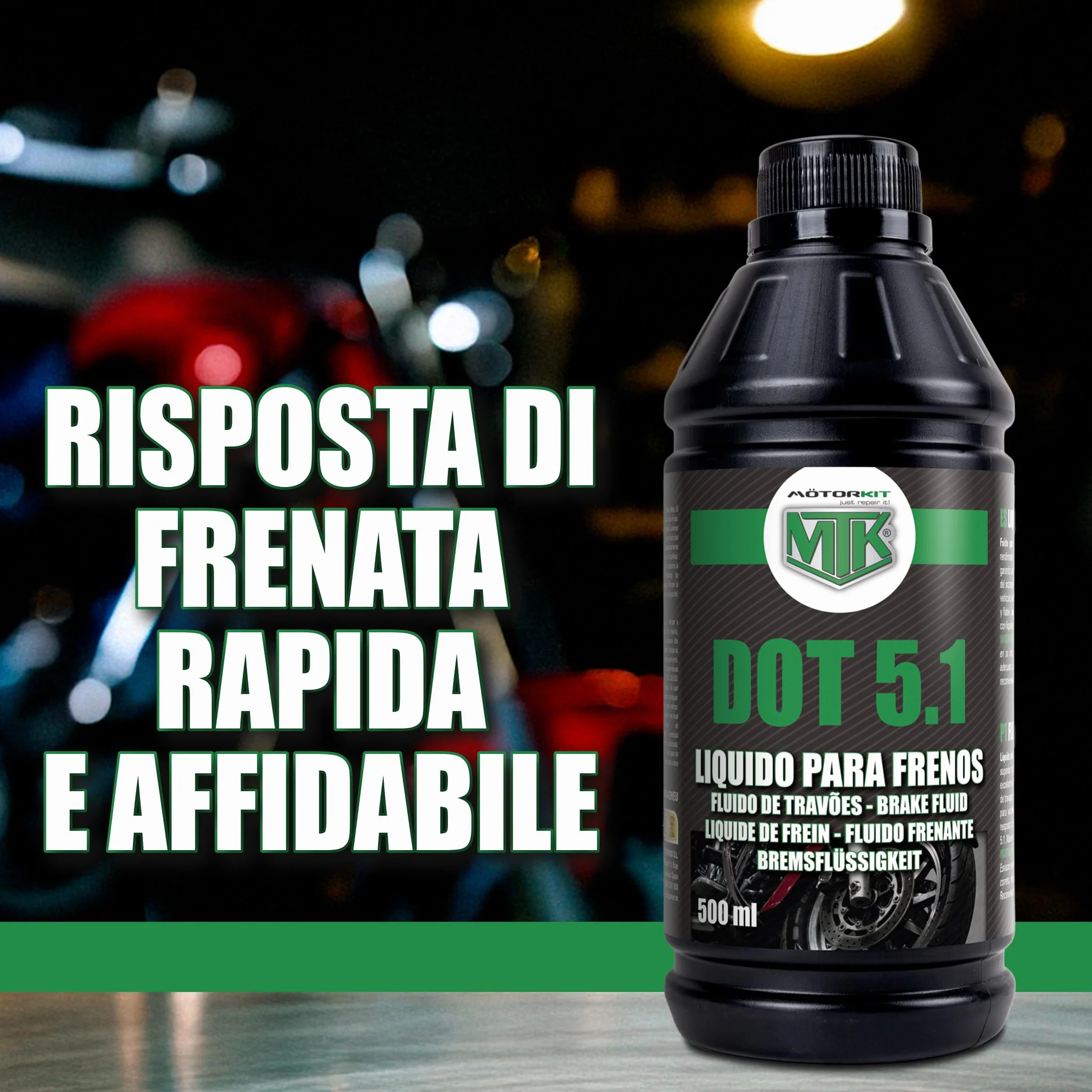 Motorkit Fluido Freni DOT 5.1 500 ml ISO 4925