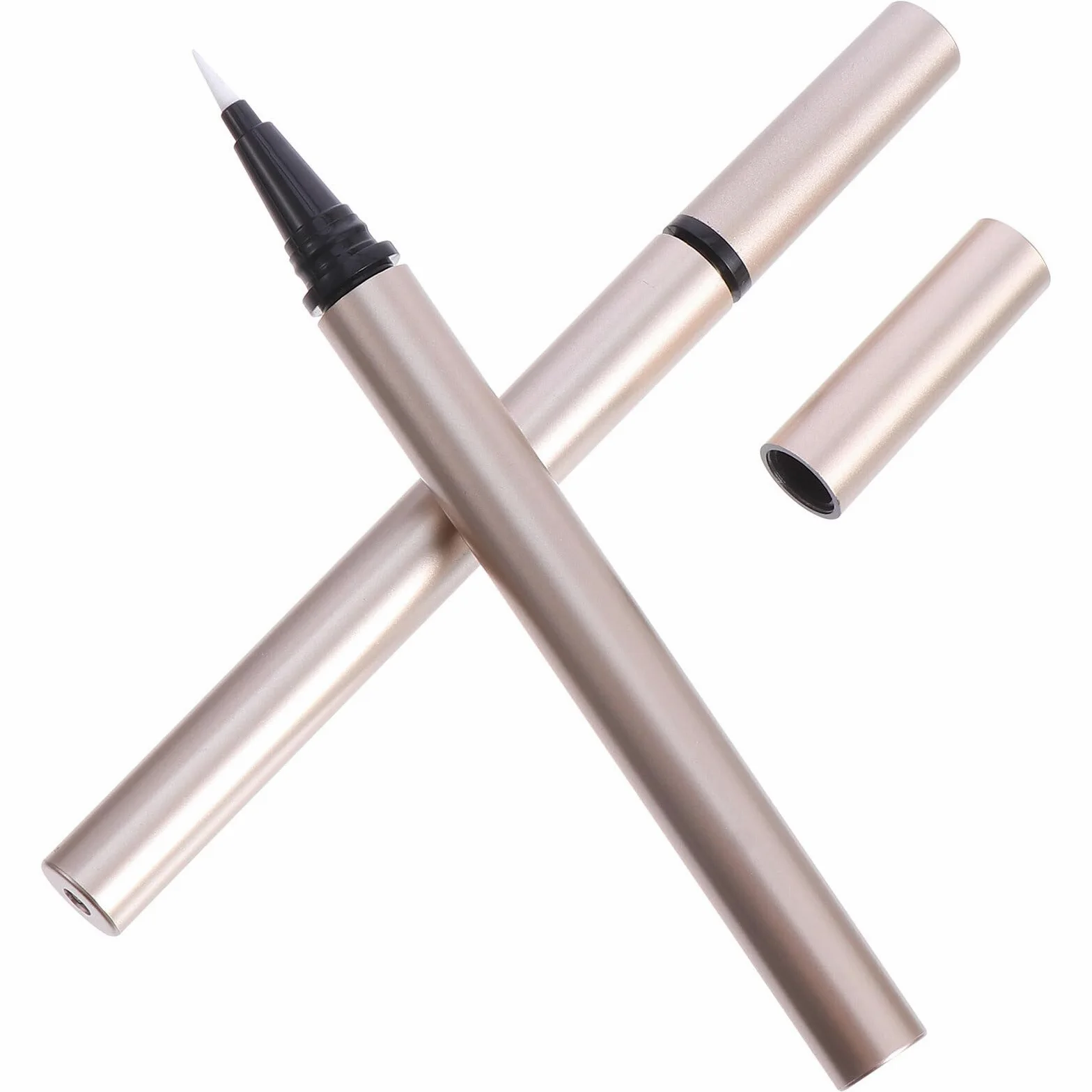 5 Pezzi Tubetti Vuoti per Eyeliner Liquido 1ml in Plastica Oro Ricaricabili per Trucco Occhi per Saloni di Bellezza