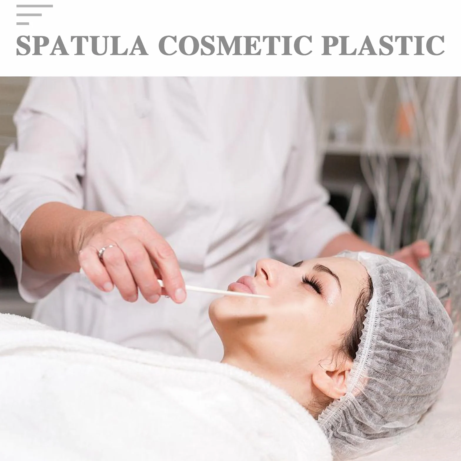 Spatola Cosmetica, Spatola per Crema Viso da 100 conteggi, spatola plastica Trucco, tavolozza per Crema Viso, Mini spatola, Adatta per miscelare e campionare lozione idratante