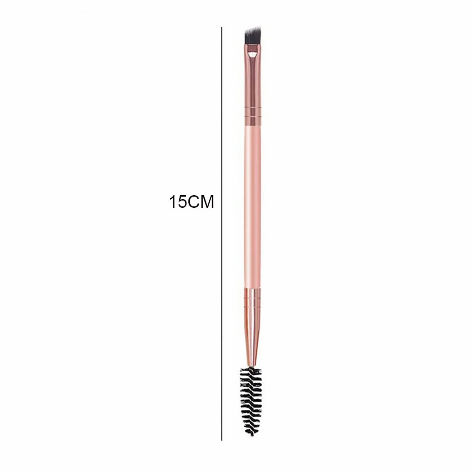 1pcs Pennello per Sopracciglia a Due Punte Spirale Diagonale Angolo Pennello per Trucco Manico Facile da trasportare Bellissimi Strumenti per Il Trucco Bellezza (Nero)