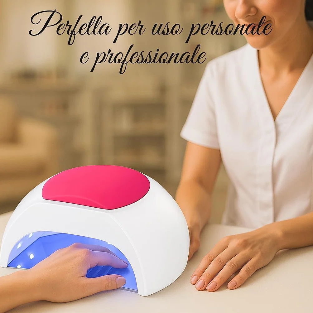 Lampada Unghie UV LED Professionale 48W con Sensore Automatico e 4 Timer (10s/30s/60s/90s) | 33 LED per Gel e Smalto Semipermanente, Asciugatura Rapida e Sicura