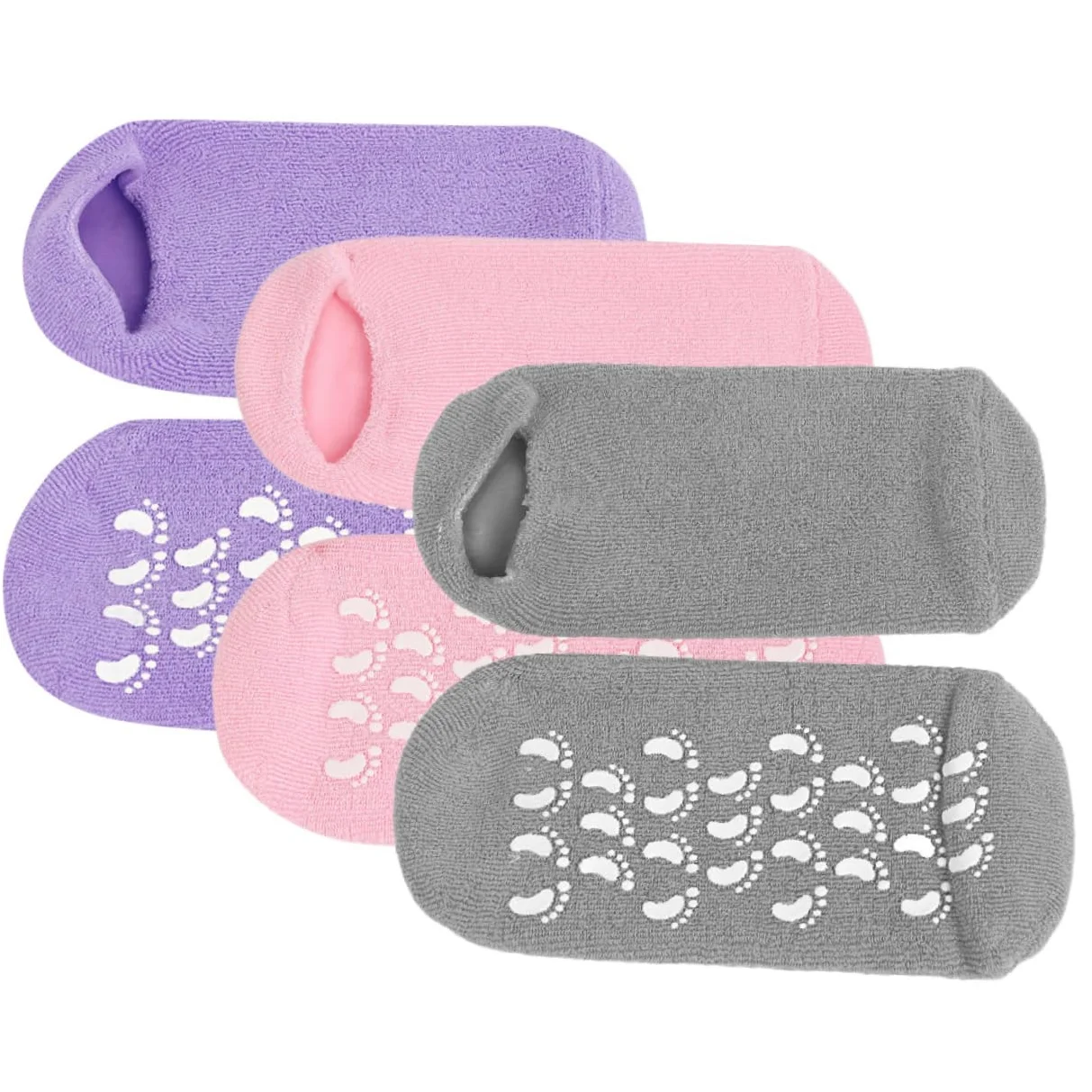 Calze Idratanti per Piedi Spa 3 Paia in Cotone Gel | Fibra Elastica, Effetto Lenitivo e Protettivo, Leggere da Portare, Uso Quotidiano e Lavori Domestici