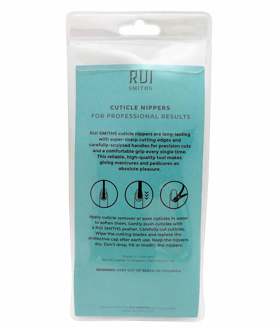 Rui Smiths Taglia Cuticole Professionali Acciaio al Carbonio Manico Francese Doppia Molla Ganascia 6 mm