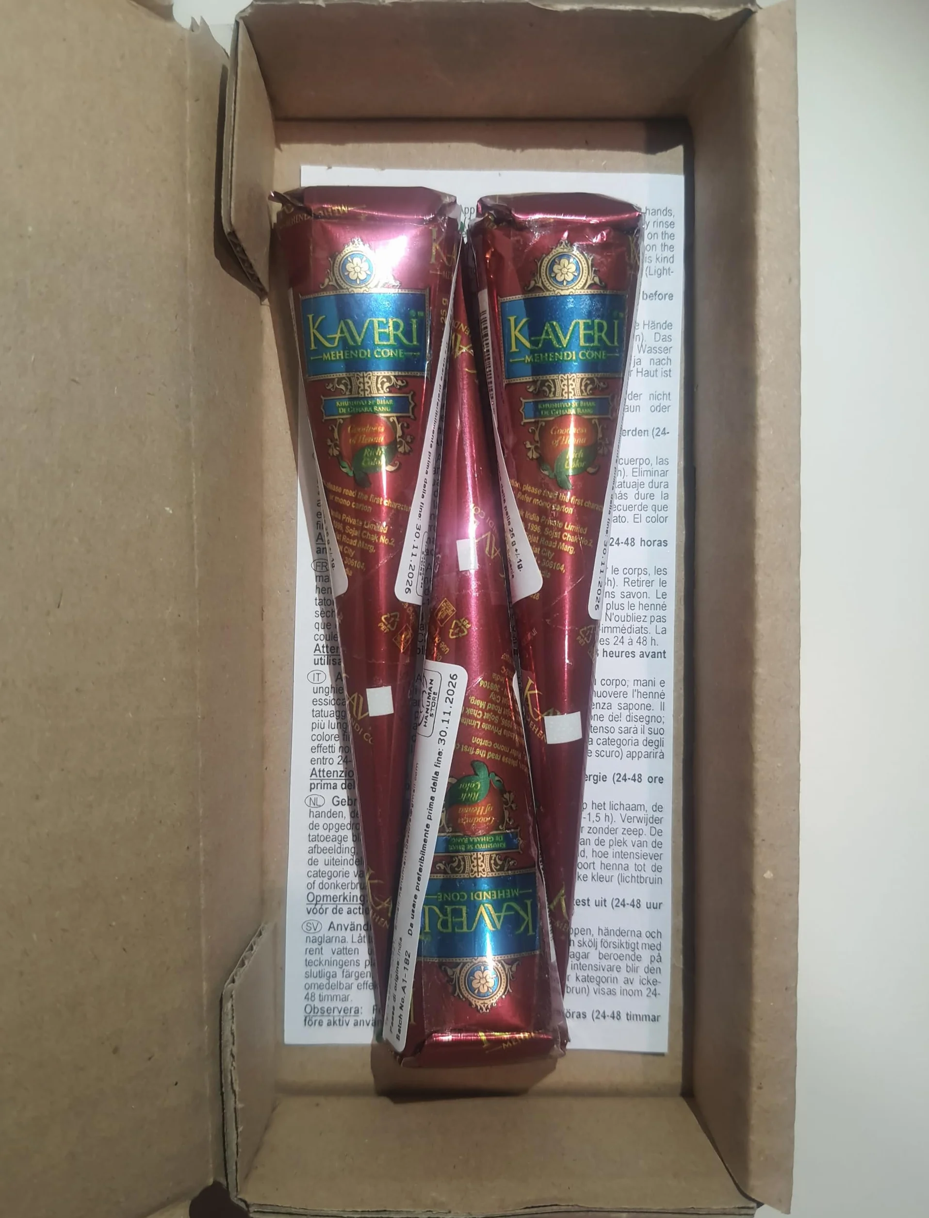 Natural Mehandi Cone 25 g x 3 pcs