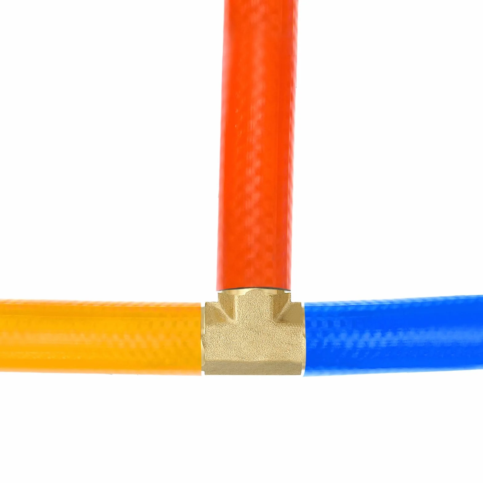 PATIKIL 5/32" Raccordo A T In Ottone A 3 Vie Con Barbe Per Intersezione Di Tubi