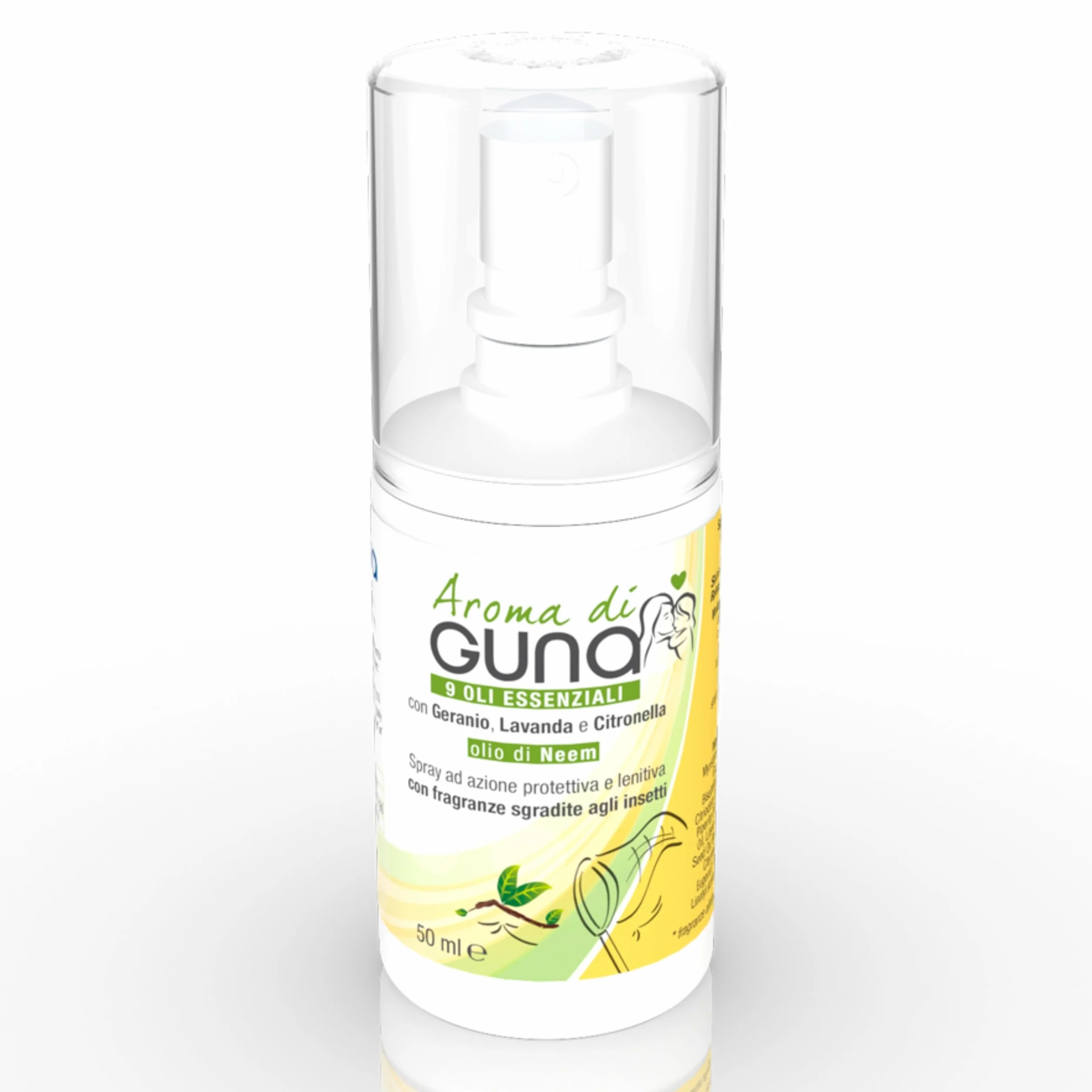 GUNA Aroma di Guna 50 ml - Spray con Oli Essenziali ad Azione Lenitiva con Fragranze Sgradite agli Insetti