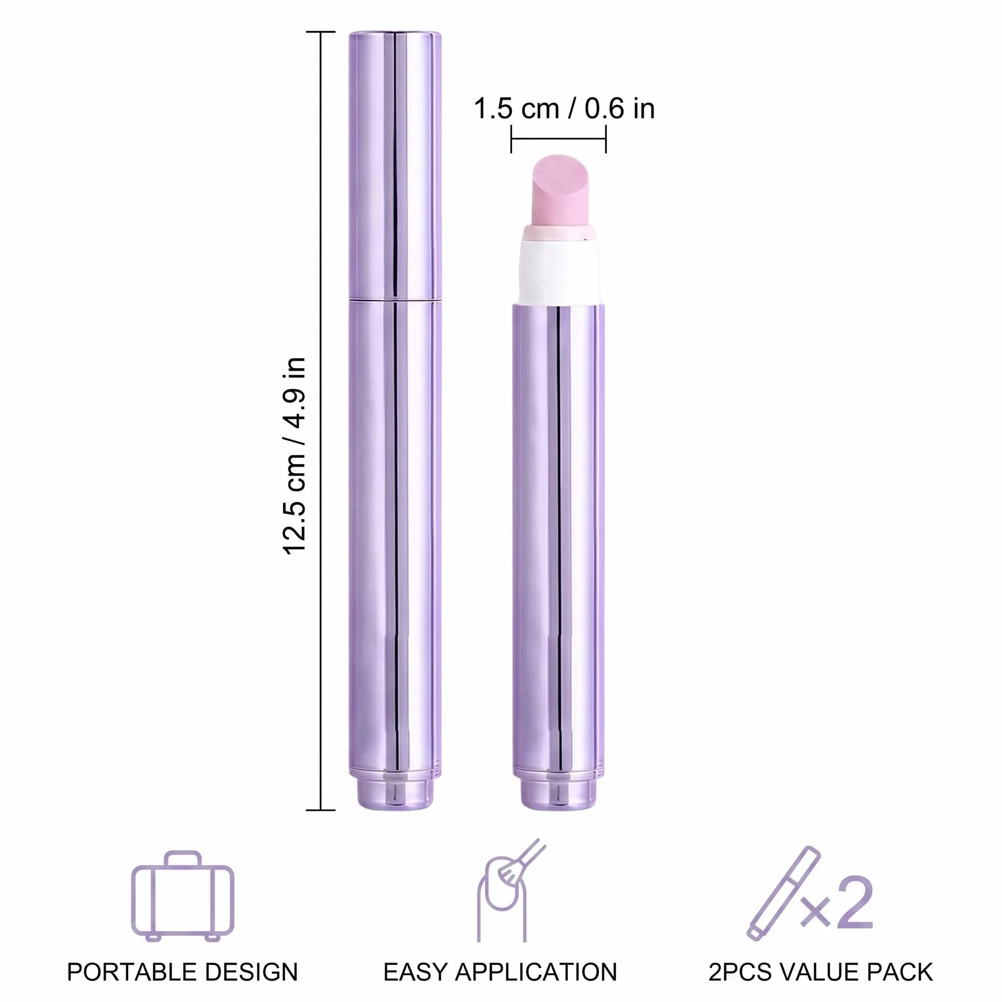 GXGM 2 Pezzi Penna Olio per Cuticole Unghie, Nail Care Pen, Strumento 3 in 1 per Rimuovere, Idratare e Rinforzare Cuticole, Ripara Unghie Secche e Screpolate