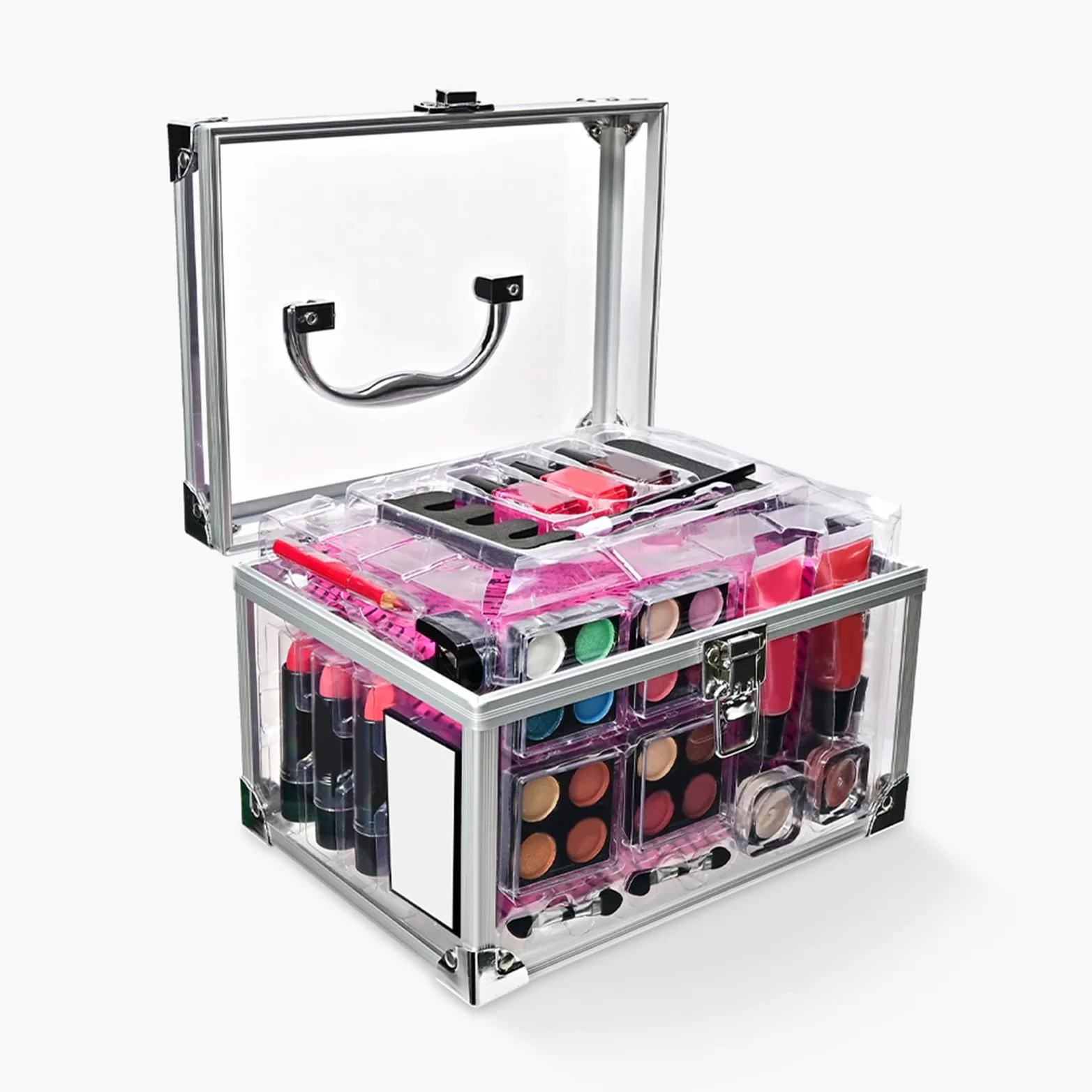 Set Trucco Completo Set Trucco Portatile | Valigette Per Uso Quotidiano Halloween Matrimoni Teatro E Spettacoli
