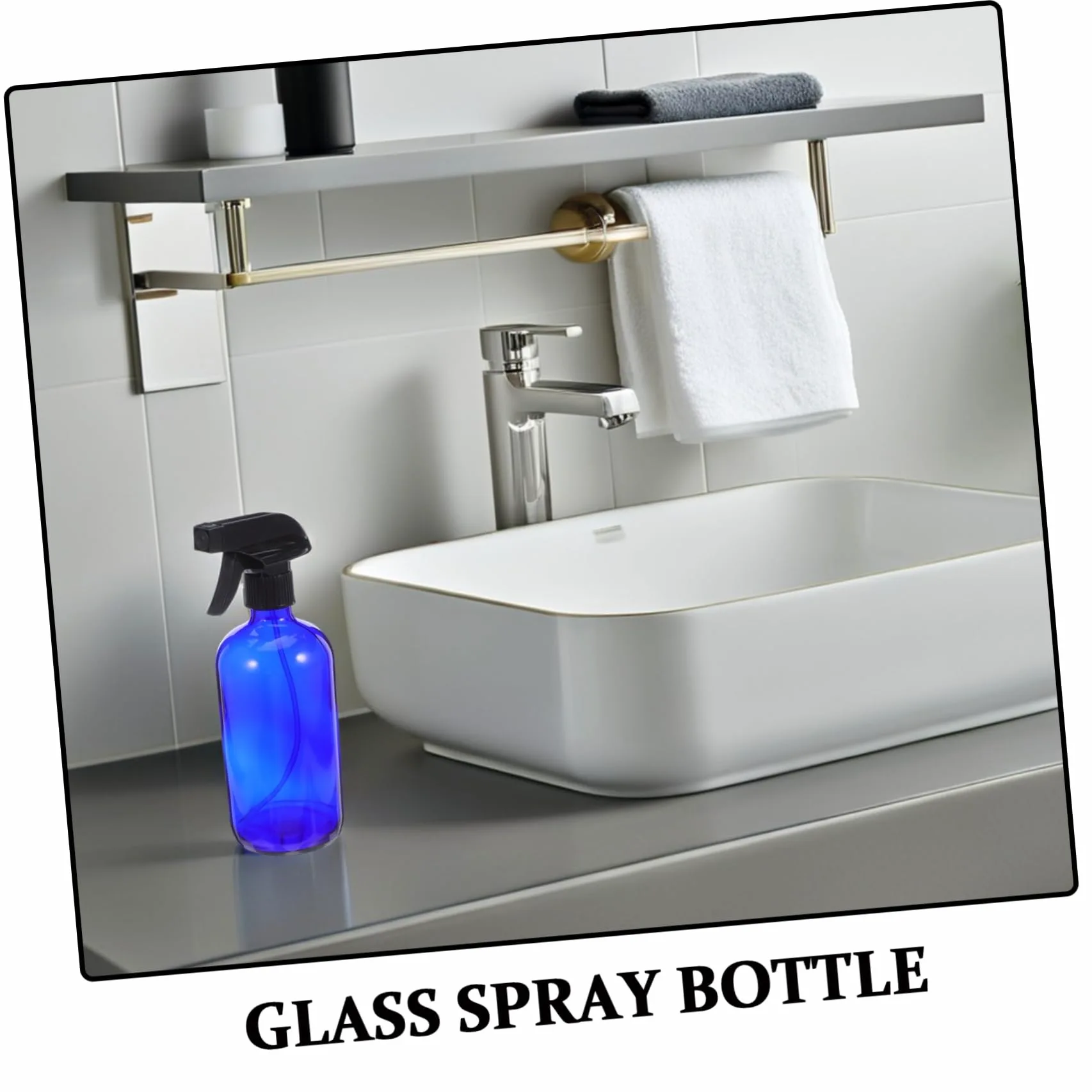 MAGICLULU Spray Bottle in Vetro 500ml Blu, Set Riutilizzabile | 2 Pezzi, Pompe a Pressione e Tappi Inclusi, Formato Leggero e Portatile per Viaggio