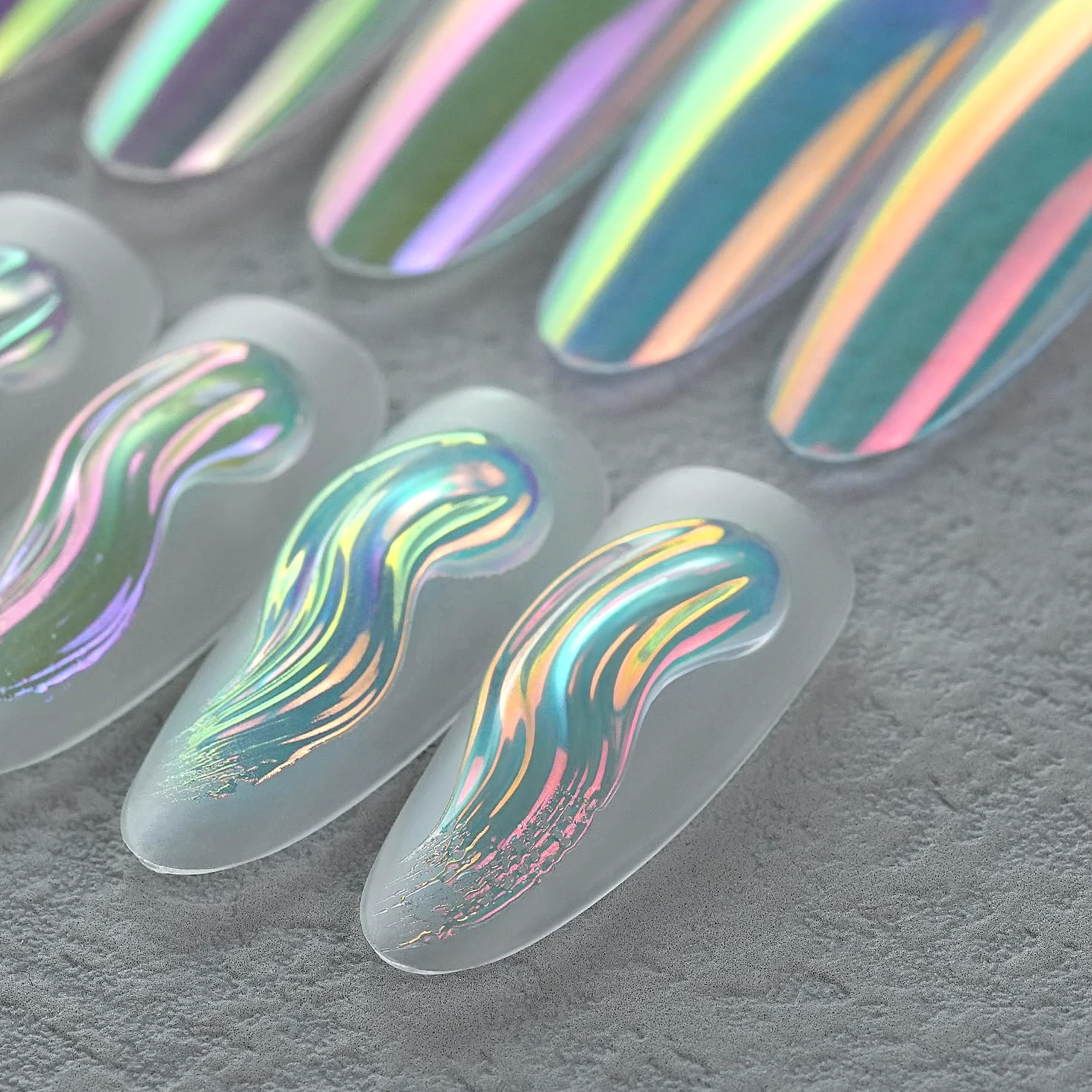 YOKEFELLOW GleamTap Cushion olografico Aurora Chrome Smalto Polvere – Holo-Nail Art Glitter Decorativo Manicure Pigmento per Salone Unghie (GTKIT-01)