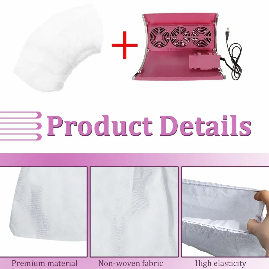 Asciuga unghie Accessori,Aspirapolvere per nail art da 4 pezzi, piccolo sacchetto per la raccolta della polvere, spesso sacchetto in tessuto non tessuto