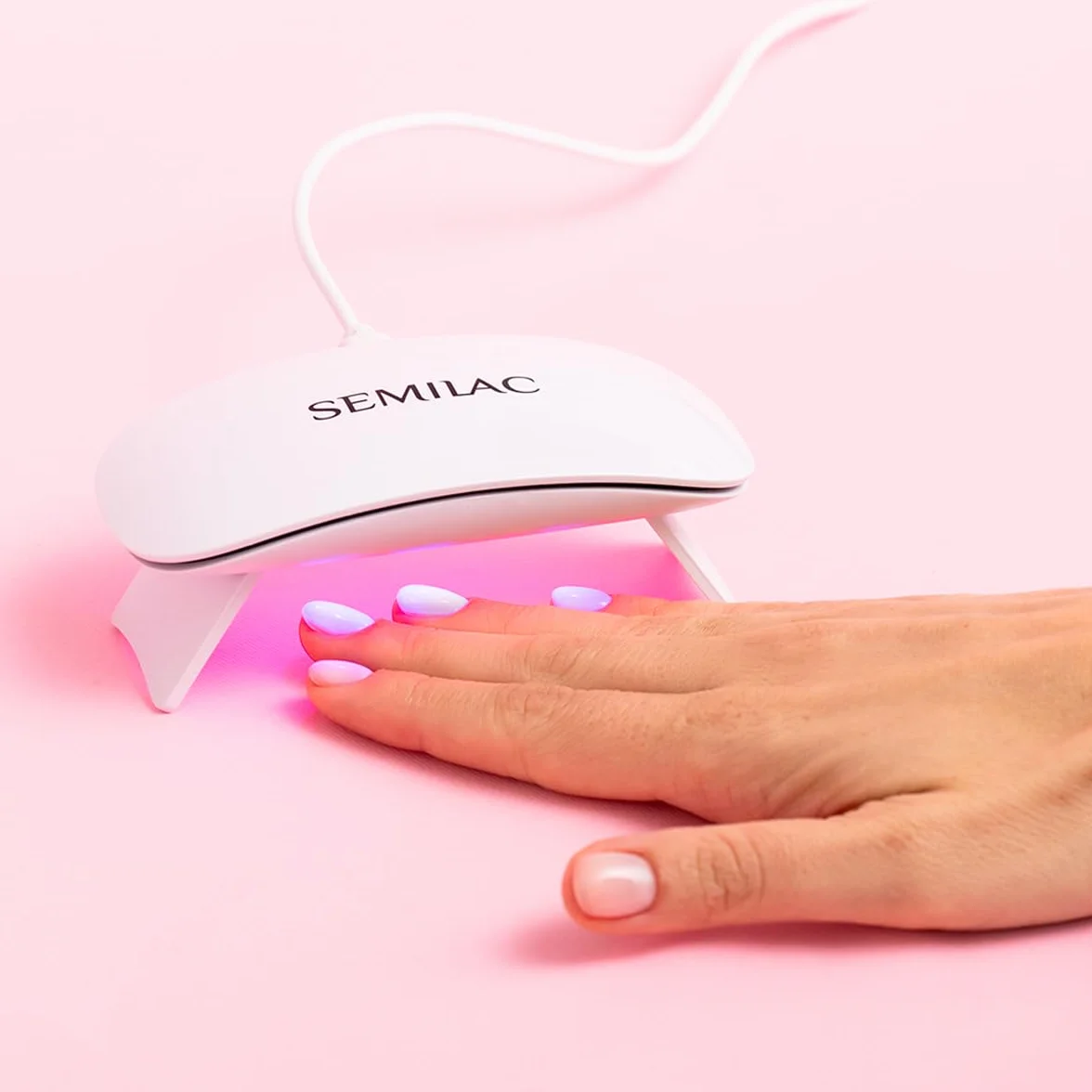 Semilac Lampada LED da viaggio, 6 W, pieghevole, con timer da 60/90 secondi, compatta e portatile, connettore USB-C