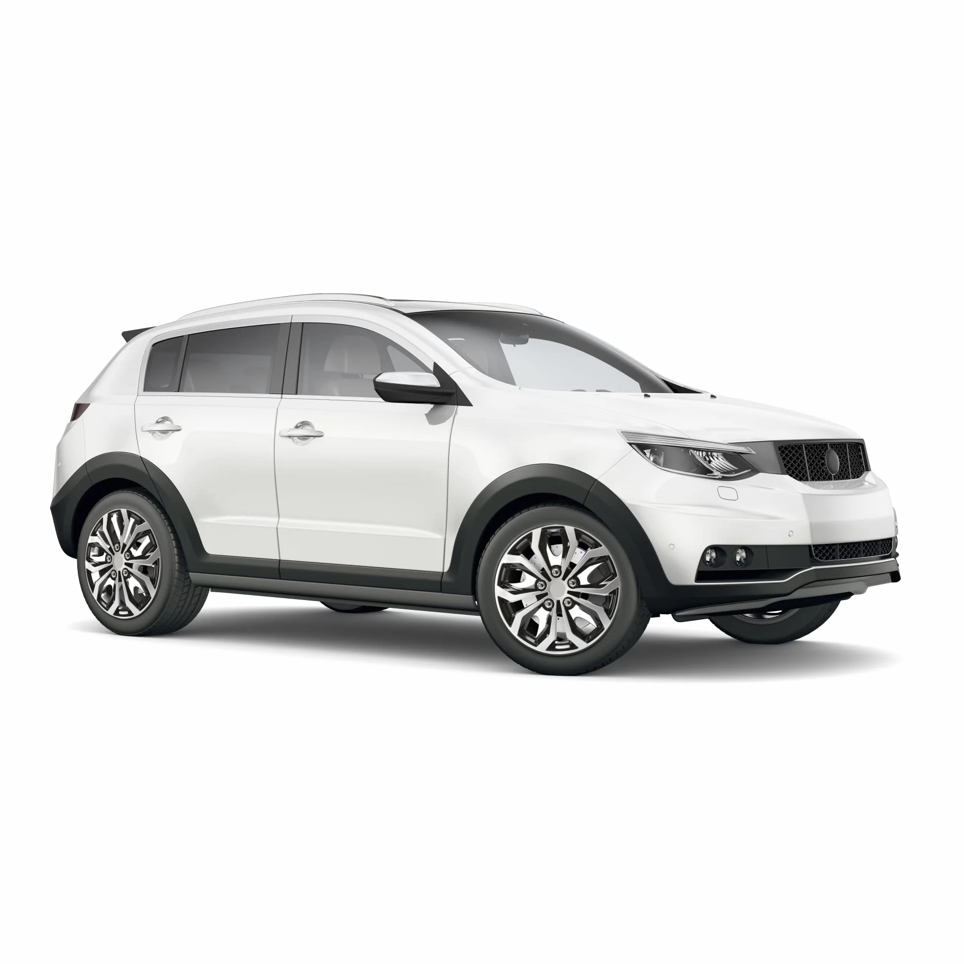 Cartrend 75568 Daytona - Coprimozzi per ruote auto, Fissaggio a 6 piedi con anello, Nero/ Argento, 15" (38.1 cm), Set di 4