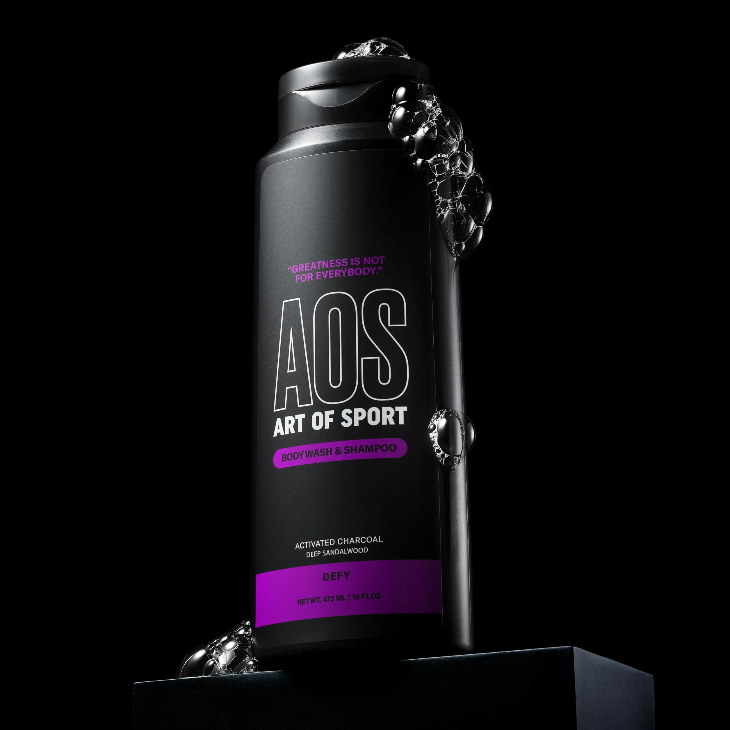 Art of Sport Gel doccia e shampoo 2 in 1 da uomo con carbone attivo, fragranza di sandalo, progettato per atleti, senza profumo, 473 ml (confezione da 2)