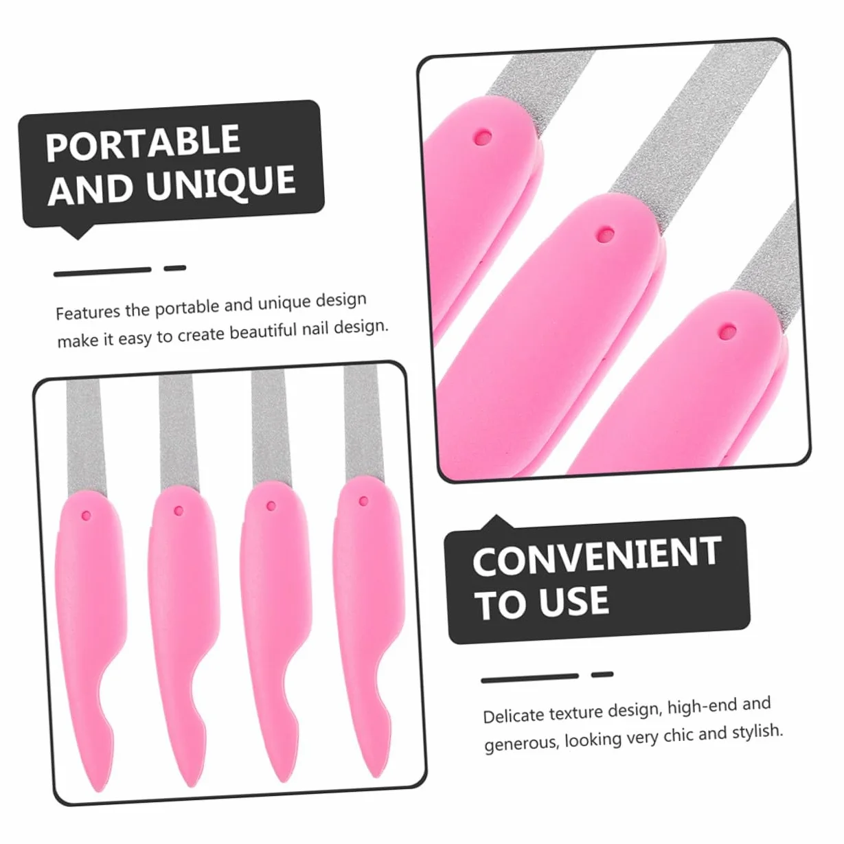 Anneome Lima per Unghie Pieghevole in Metallo 8 Pezzi, Buffer Doppia Faccia Curva, Mini Limette per Manicure e Pedicure, Strumento Portatile per Cura Unghie Quotidiana