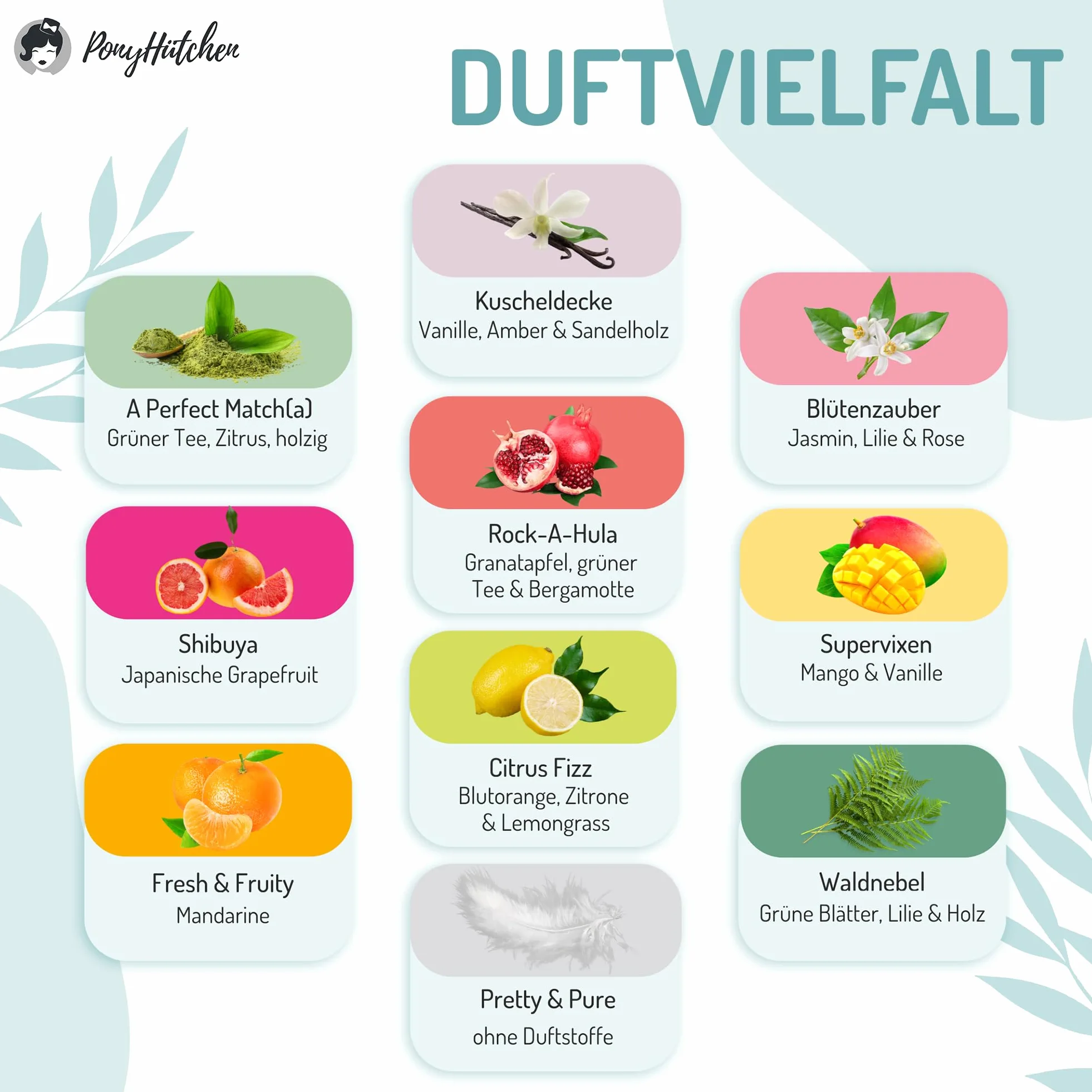 PonyHütchen 3x50 ml – Cosmetico naturale crema deodorante senza sali di alluminio – Deodorante naturale – vegano – unisex
