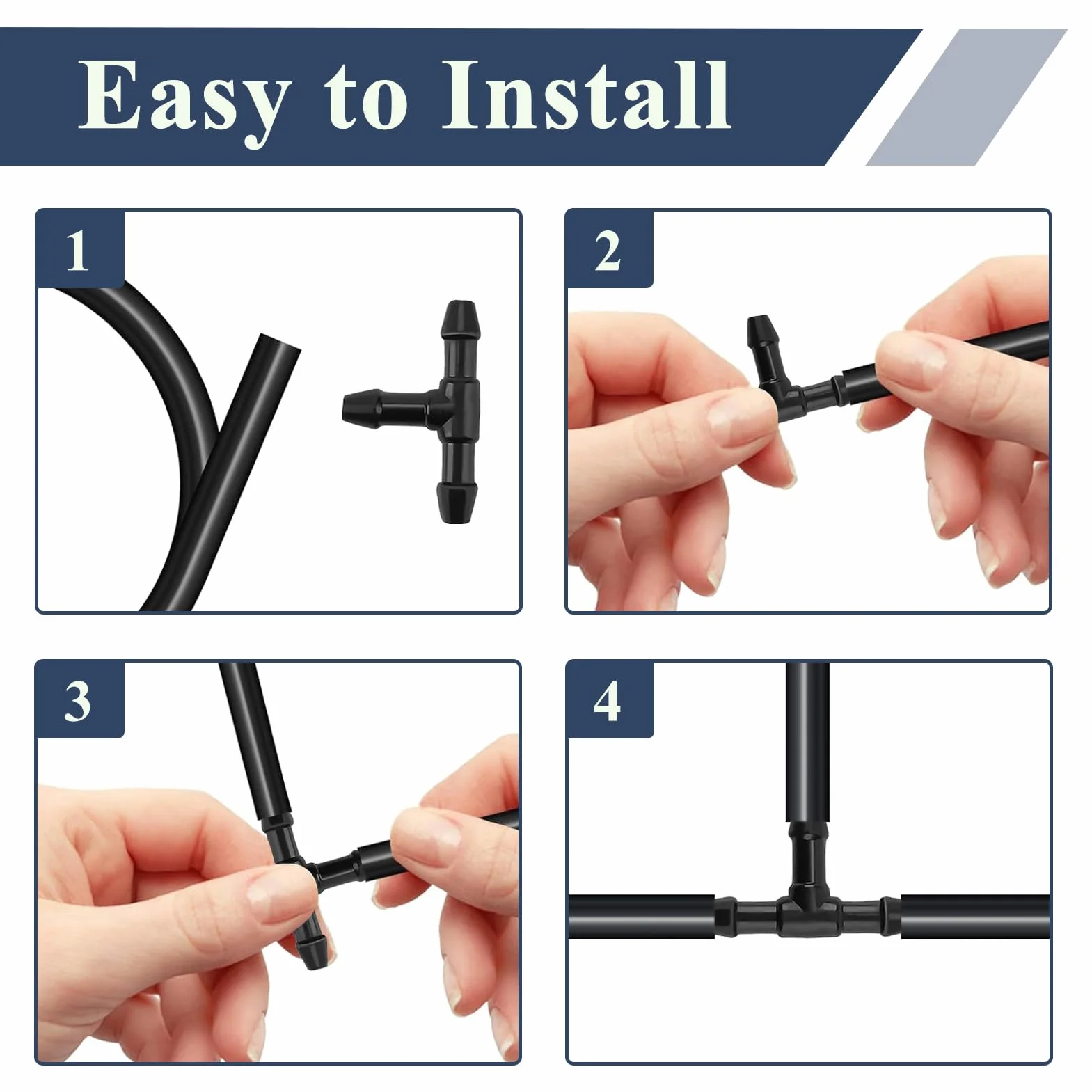 Connettori Tubo Lavavetri Universali 4mm 30 Pezzi Raccordi Tergicristalli Auto Kit Riparazione Lavacristalli