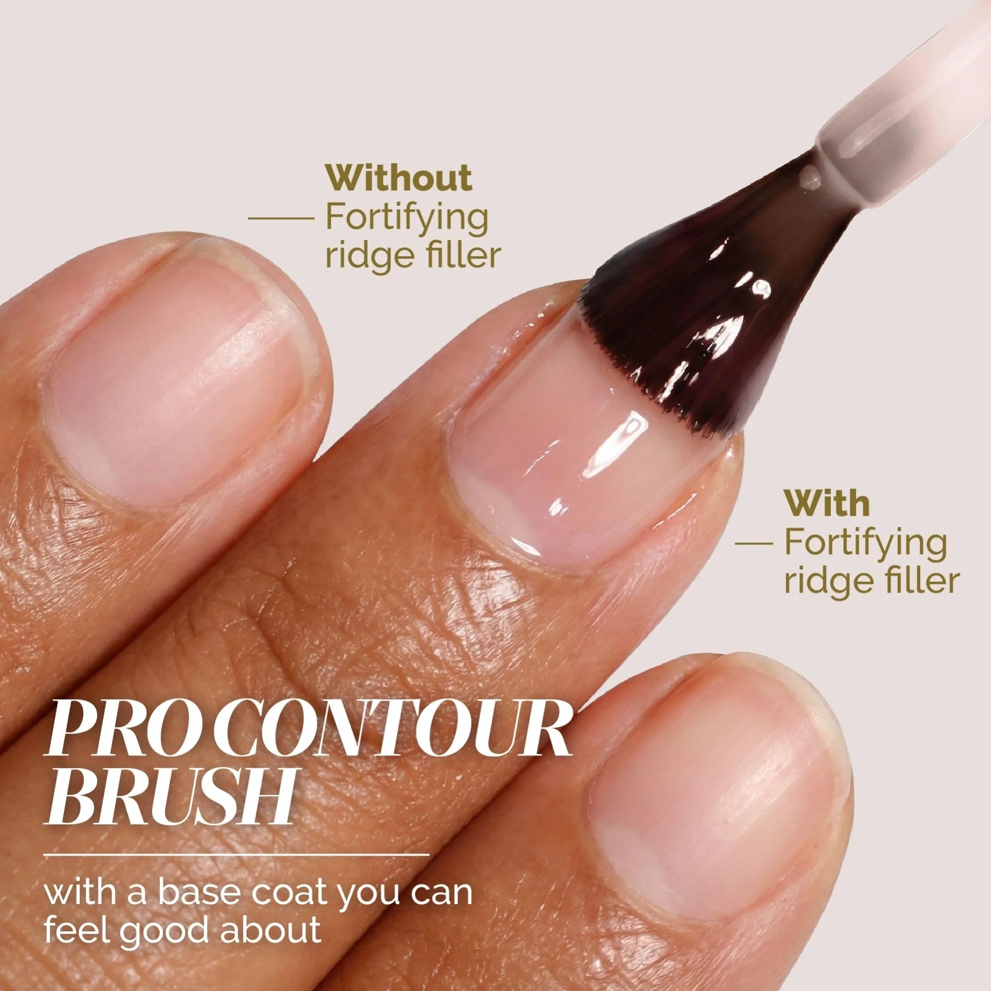 LONDONTOWN Kur Nail Ridge Filler – più liscia – rinforzante – riempitivo per unghie irregolari danneggiate – base fortificante, autolivellante, vegano, cruelty free, senza parabeni, trasparente, 11,8