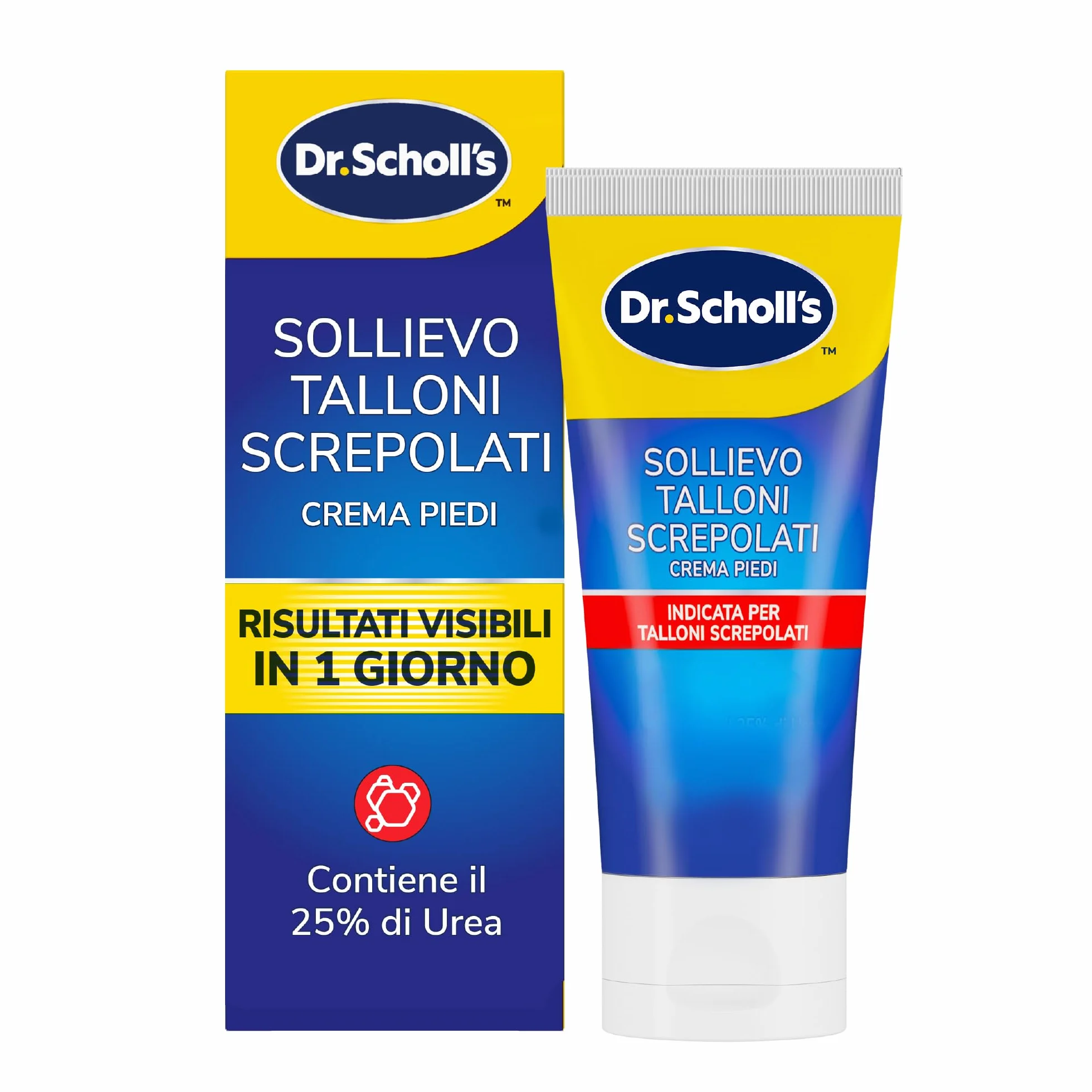 Dr. Scholl's Crema Talloni Screpolati Active Repair K+, 25% Urea, Crema Piedi con Cheratina, Idratazione Intensa, 60 ml