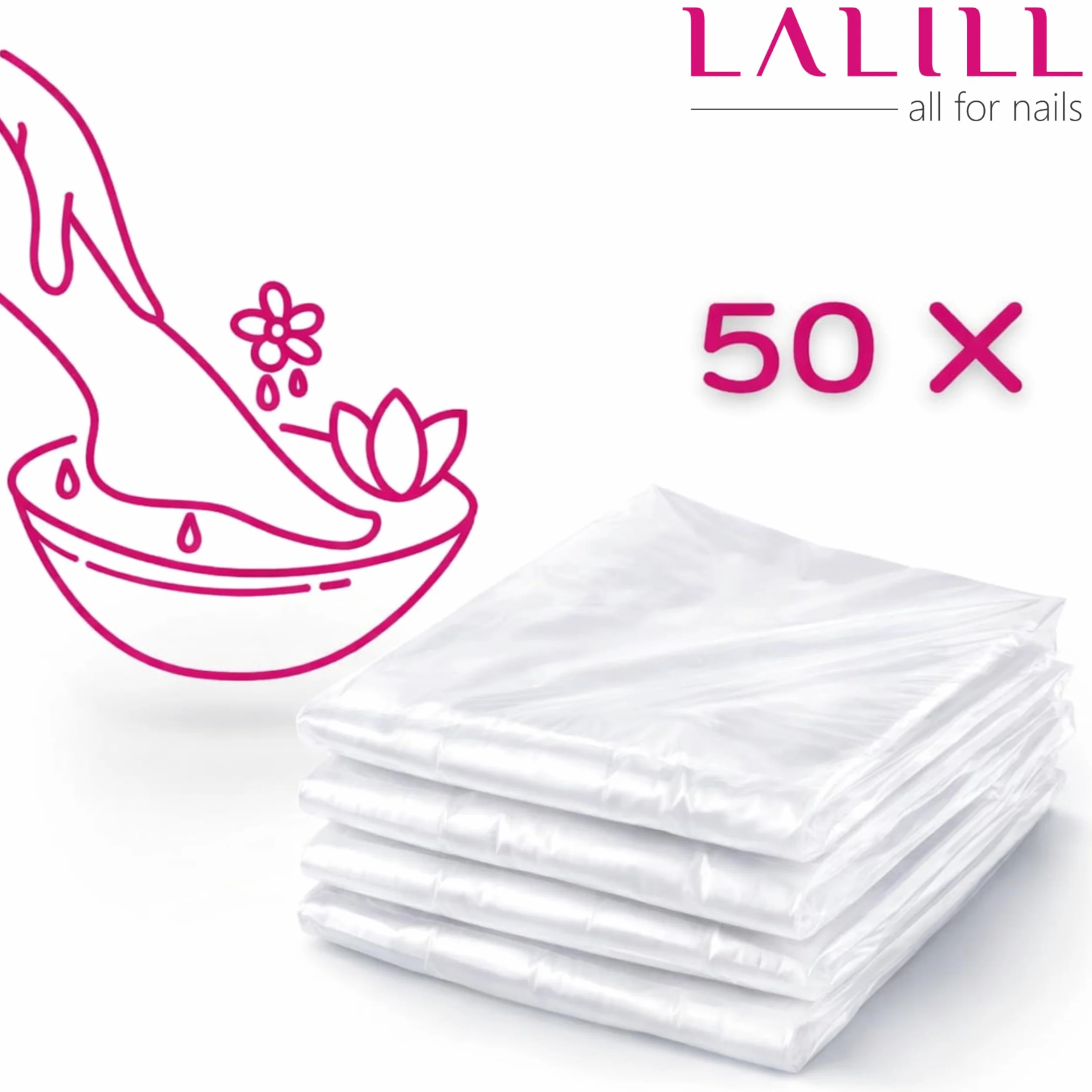 LALILL Sacchetti per pediluvio monouso 50 pezzi - Pedicure igienico - Protezioni per pediluvio