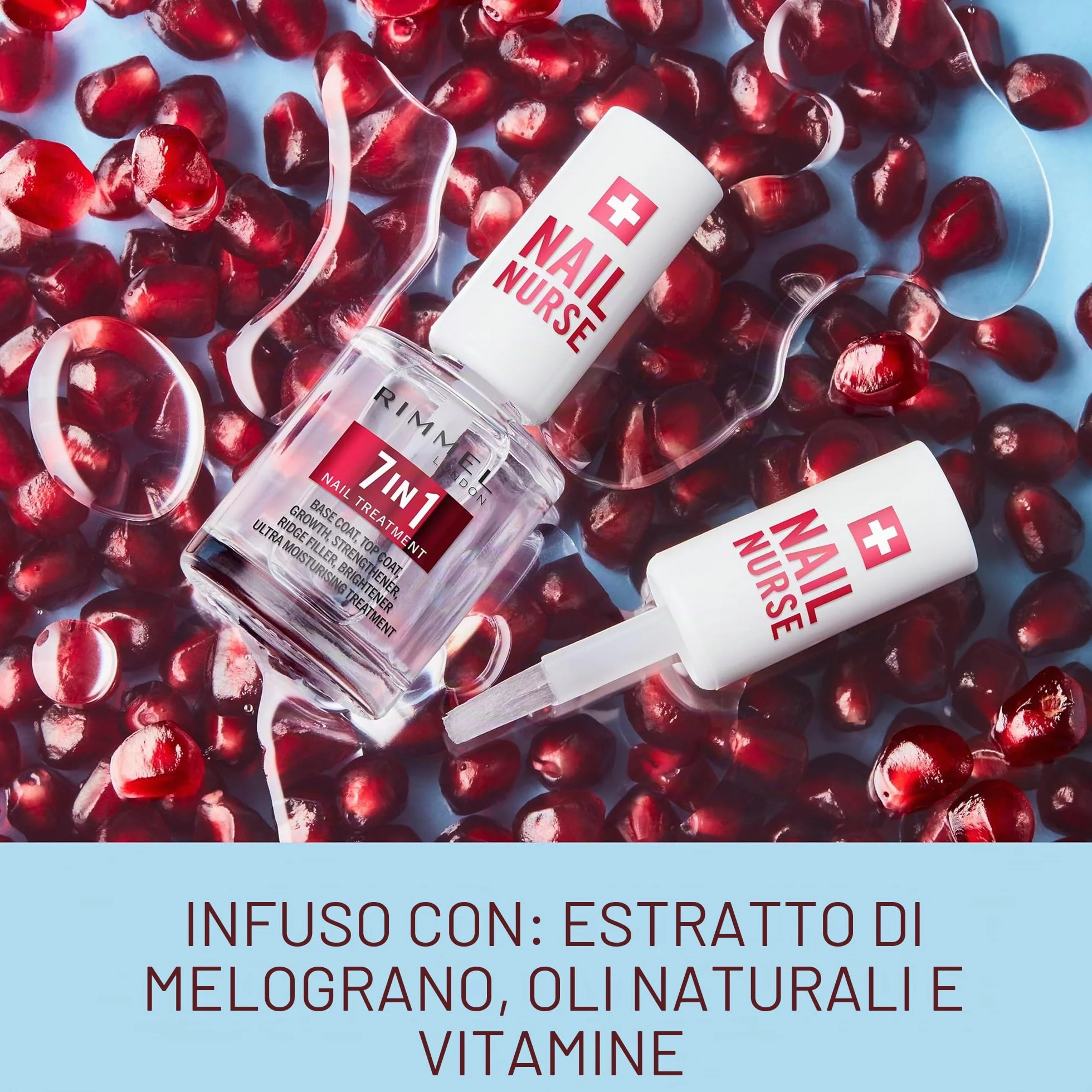 Rimmel London Nail Care Base & Top Coat 7 in 1 Rinforza 12ml