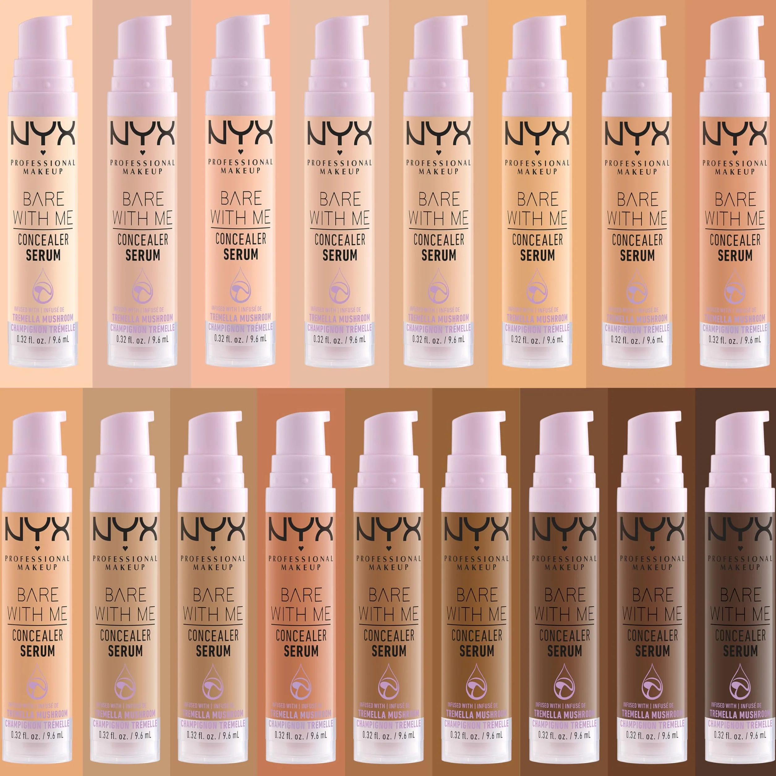 NYX Professional Makeup Bare With Me, Siero Correttore, Naturale, Copertura Media, Vanilla, 9.6ml