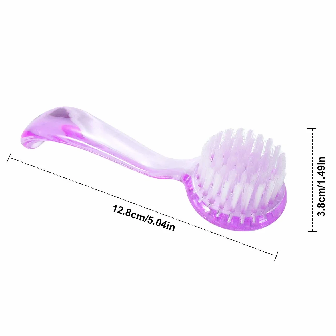 Spazzola per unghie Colorato 4PCS Manico Testa Rotonda Pulizia Lavaggio mani
