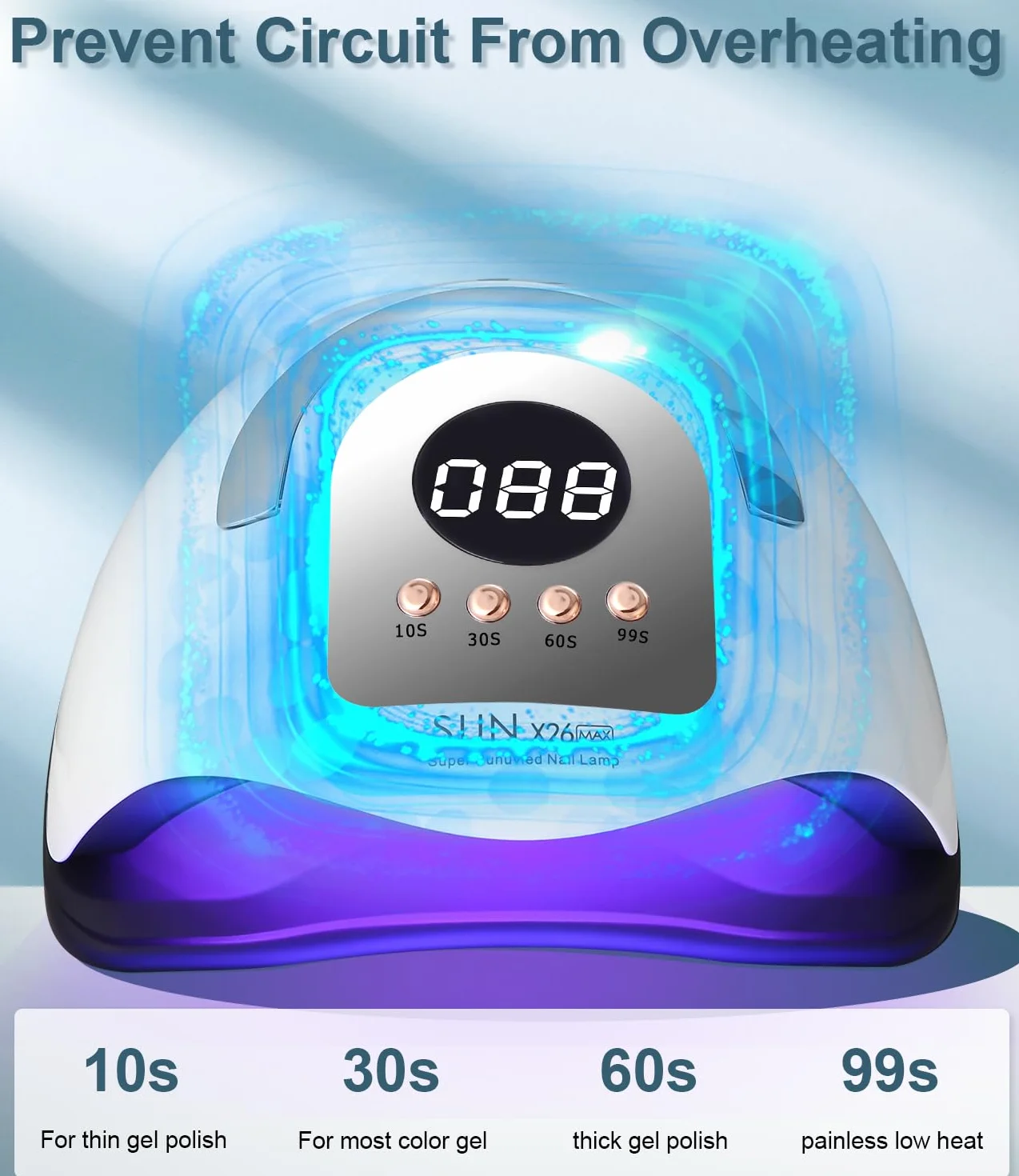 380W Lampada UV LED Unghie, Professionale 81 sfere di lampada a LEDs, Semipermanente Curare Rapidamente Pedicure Fornetto per Tutti i Smalti, Automatico Sensore per Manicure a Casa e in Salone