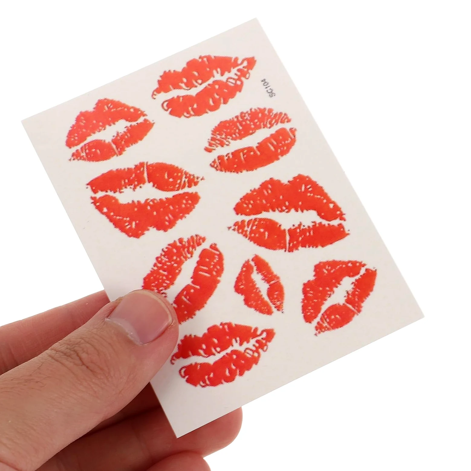 FRCOLOR 6 Tatuaggi Temporanei a Forma di Labbra Rosse per San, Adesivi Temporanei Impermeabili per La Festa di San