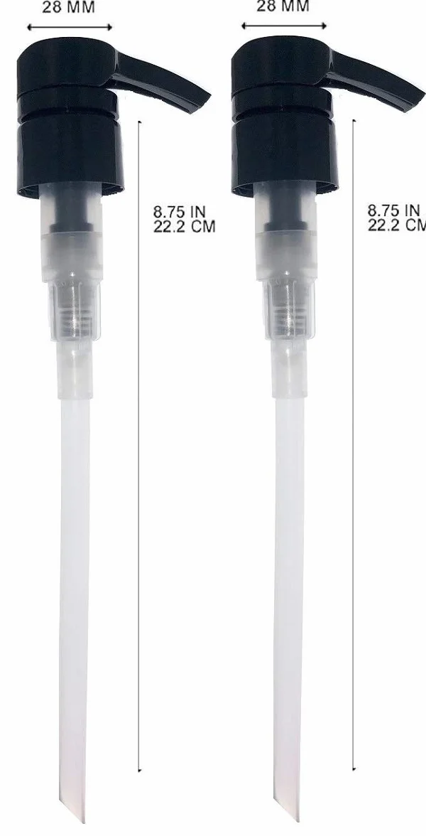 Dispenser universale a pompa, confezione da 2, si adatta alla maggior parte dei popolari shampoo, balsamo, dimensioni 1 litro, 1000 ml, 750 ml, 500 ml (nero)