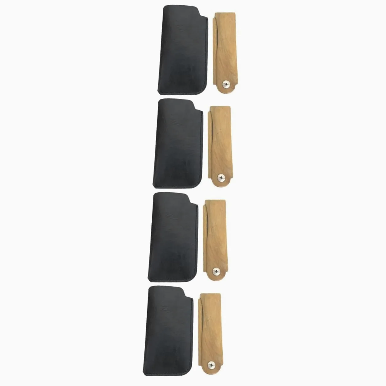 Beavorty 4 Set Pettine Tascabile Pieghevole Per Uomo Pettine Per in Legno Strumento Per Lo Styling Di Baffi E Barba Per Baffi in Legno Compatto E Portatile
