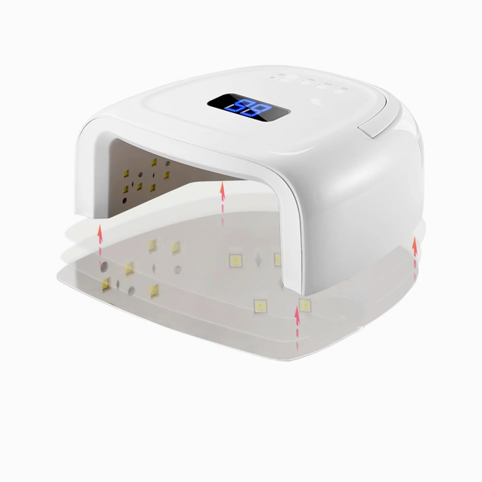 Lampada LED Unghie, Lampada for unghie a LED UV 60W Lampada for unghie ricaricabile Lampada for unghie ricaricabile Smalto for gel senza fili Lampada for cure UV senza fili Lampada for manicure a LED