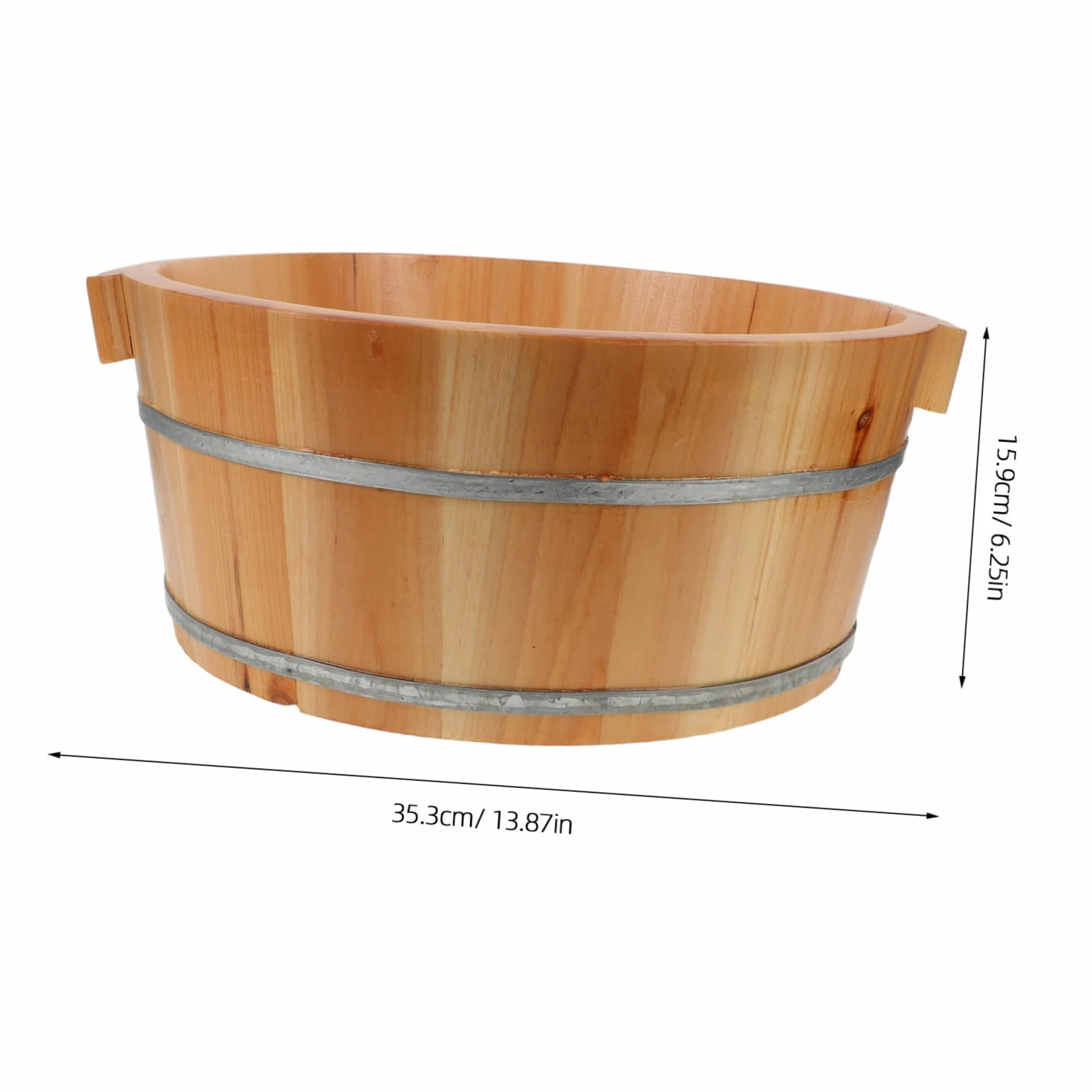 Vasca per Pediluvio Secchio per Bagno ai Piedi Design Profondo in Legno Marrone per Copertura Completa e Conservazione per Uso Domestico