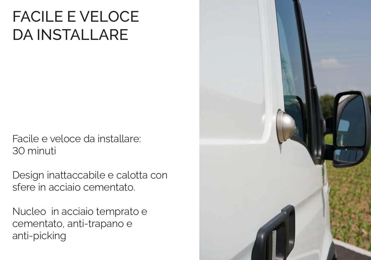 UFO Serratura di Sicurezza per Vano di Carico Furgoni, Nickel Opaco