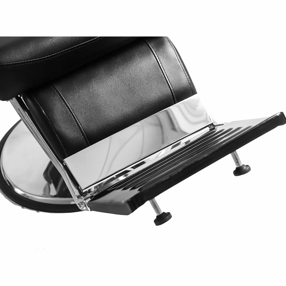 Poltrona da parrucchiere, sedia da parrucchiere idraulica reclinabile barbiere 360° per salone professionale, 110 x 70 x 100-113 cm (nero)