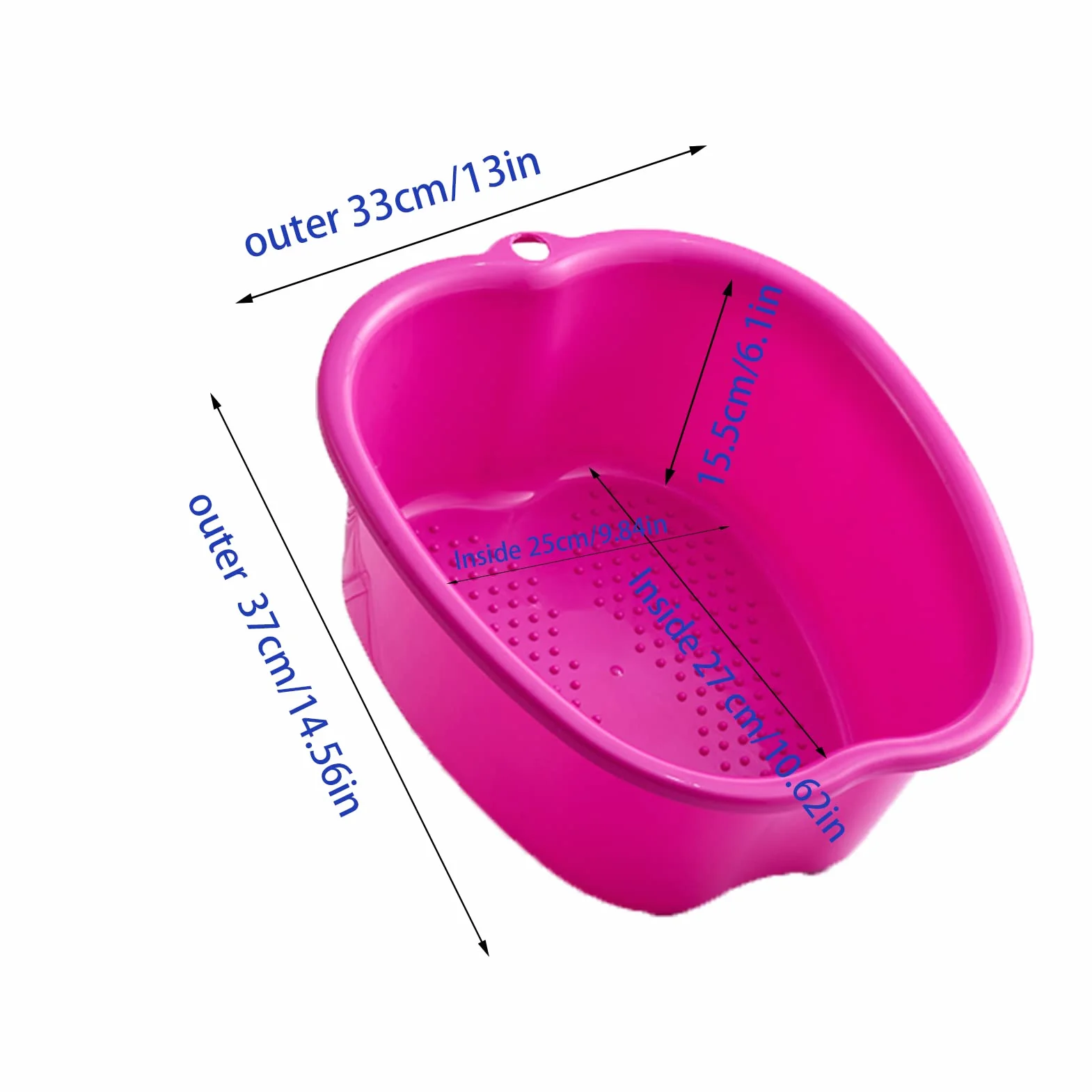 Pediluvio Idromassaggio Grande Plastica Vasca per Pediluvio, Piedi Cura Bagno Spa, per Pedicure Rilassare Disintossicazione e Massaggio, Sbarazzarsi di Calli Cuticole Pelle Morta (Purple)