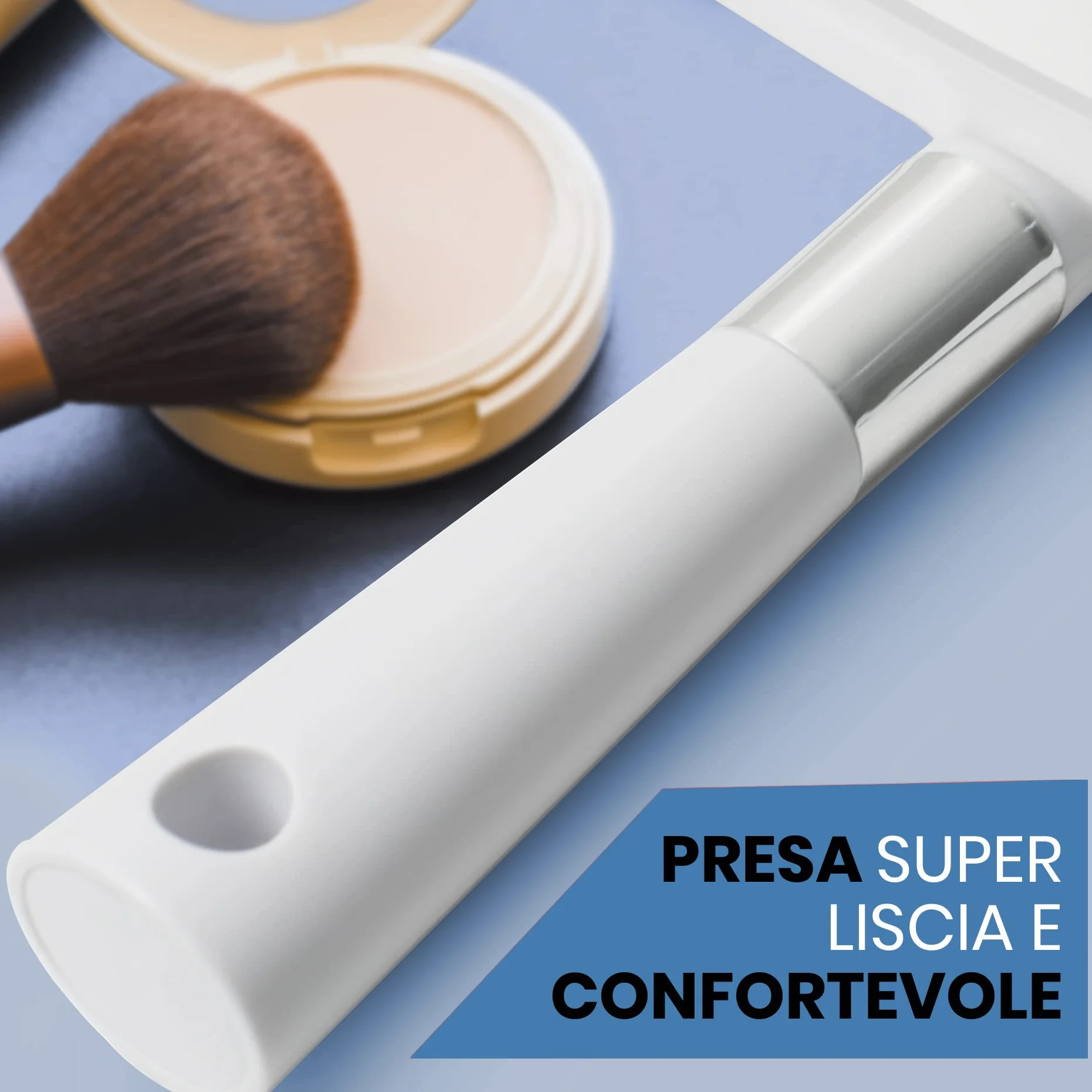 Mirrorvana Specchio portatile con manico ergonomico 23 x 33 cm bianco