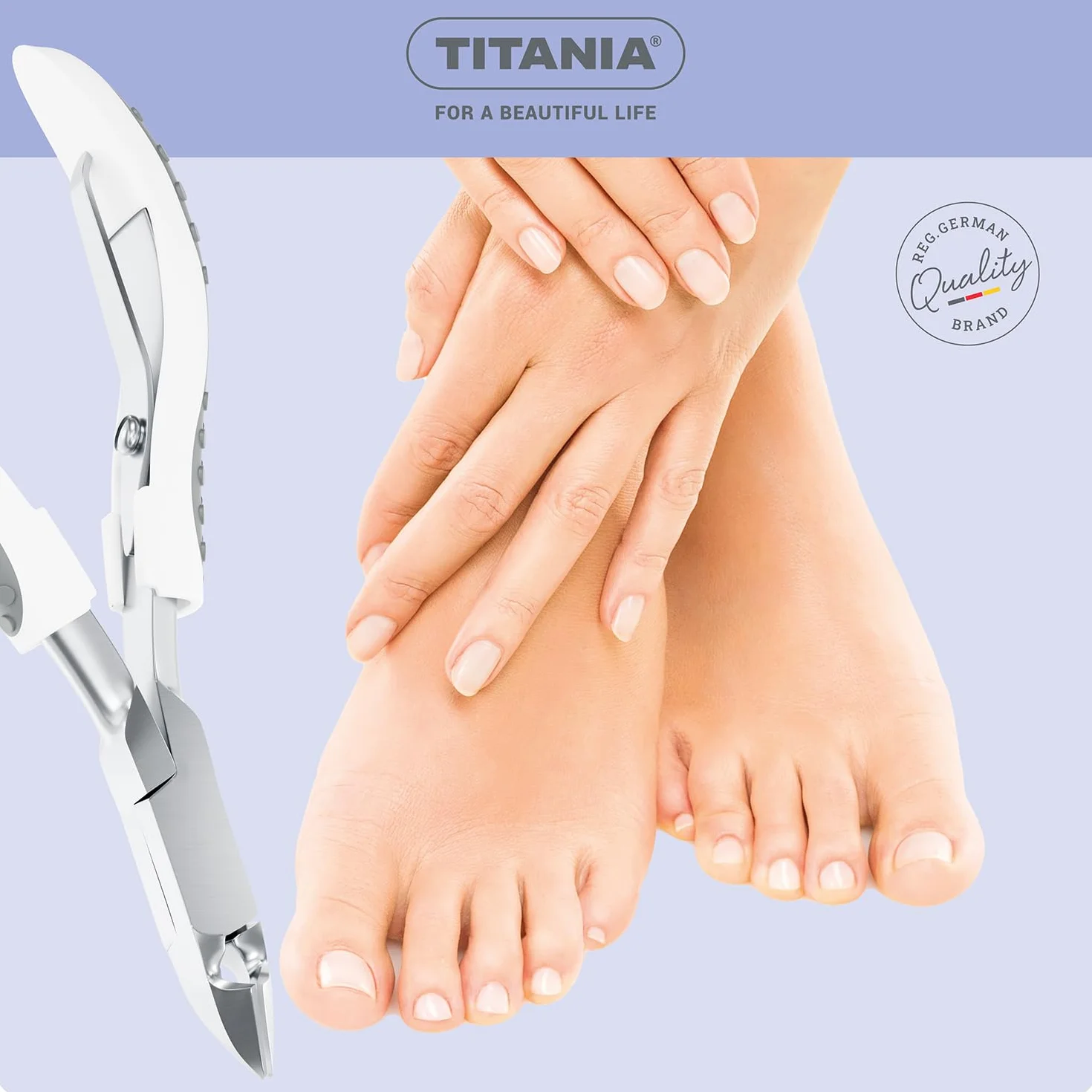 TITANIA Tagliacuticole acciaio inox professionale per manicure e pedicure