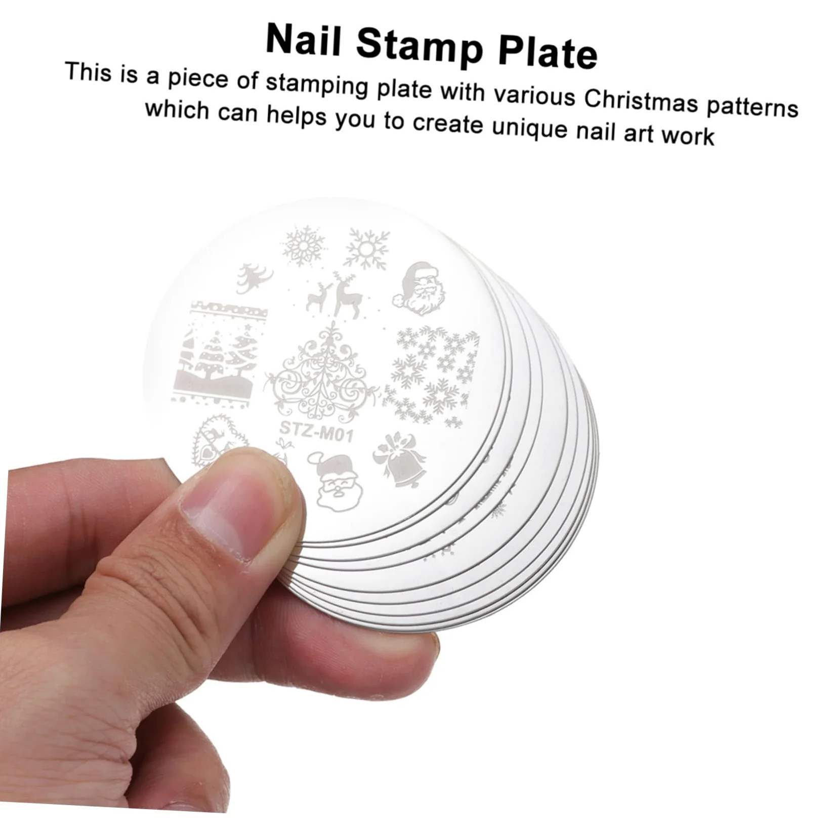 Healeved 3 Set Di Stamping Per Nail Art Natalizio Stamper Per Nail Art Piastre Per Stamping Per Manicure Modelli Per Stamping 10 Pezzi * 3