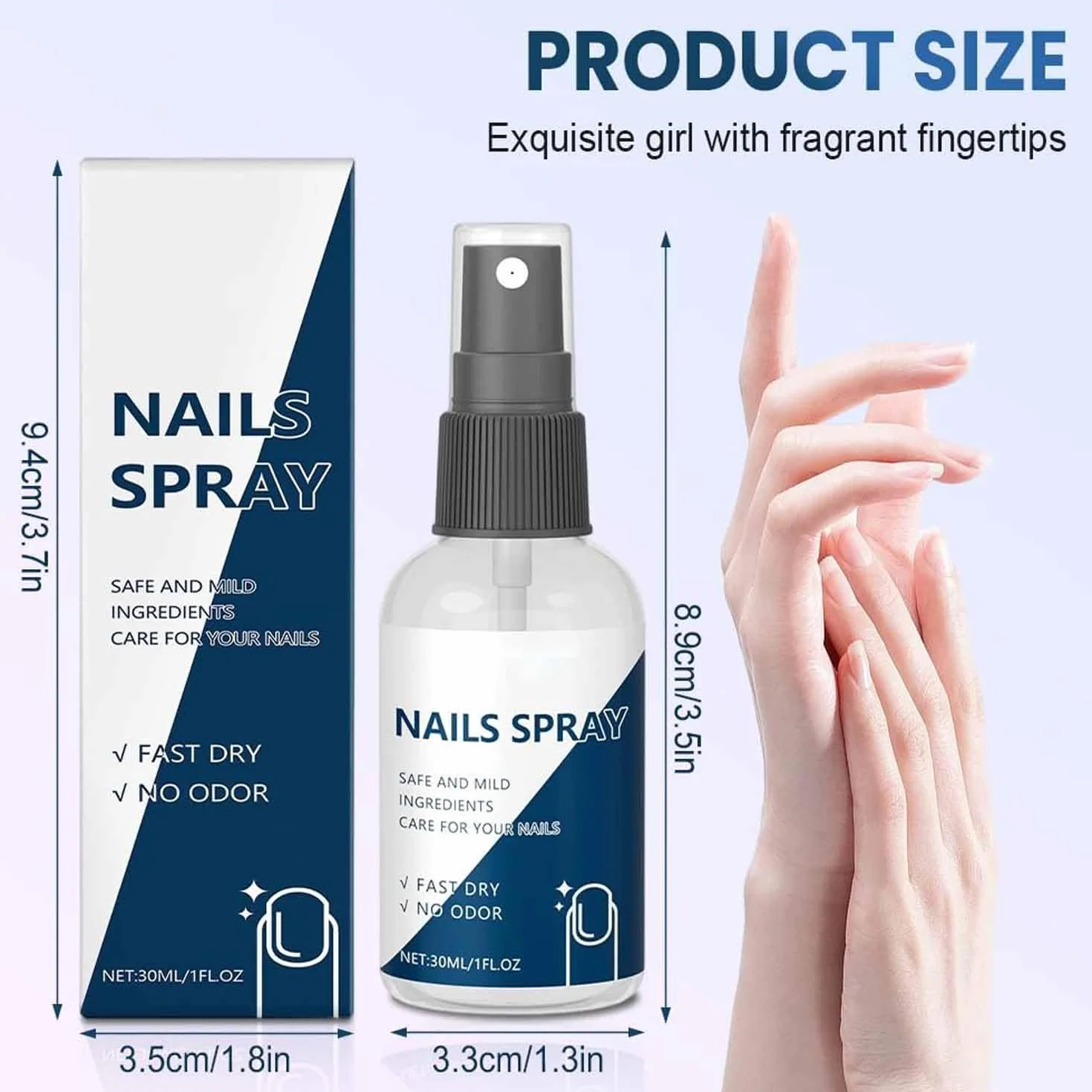 3 pezzi Spray Idratante Per La Cura Delle Unghie,Cura Nutriente Per Unghie Danneggiate Delle Mani E Dei Piedi,Mantiene I Piedi Freschi E Asciutti Tutto Il Giorno,Non Grassa,Per Tutti I Tipi Di Unghie