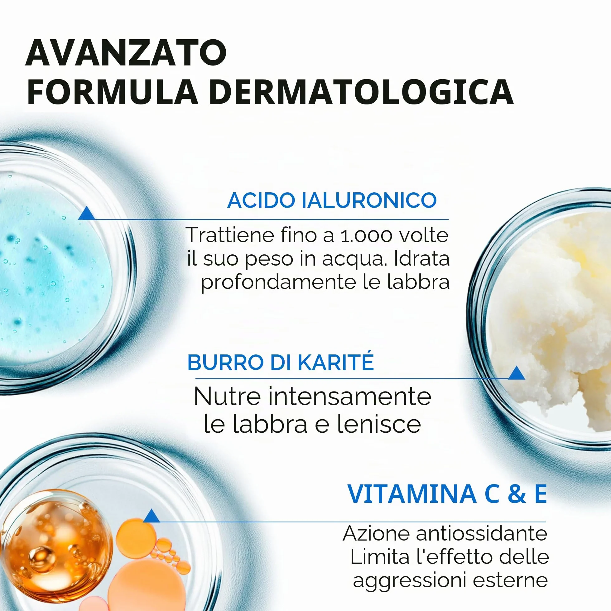 Uriage Xemose Balsamo labbra con Acido Hyluronico, Burro di Karitè e Vitamina C - Balsamo lenitivo molto morbido per molto secche e sensibili - Idratazione intensa e protezione per le labbra