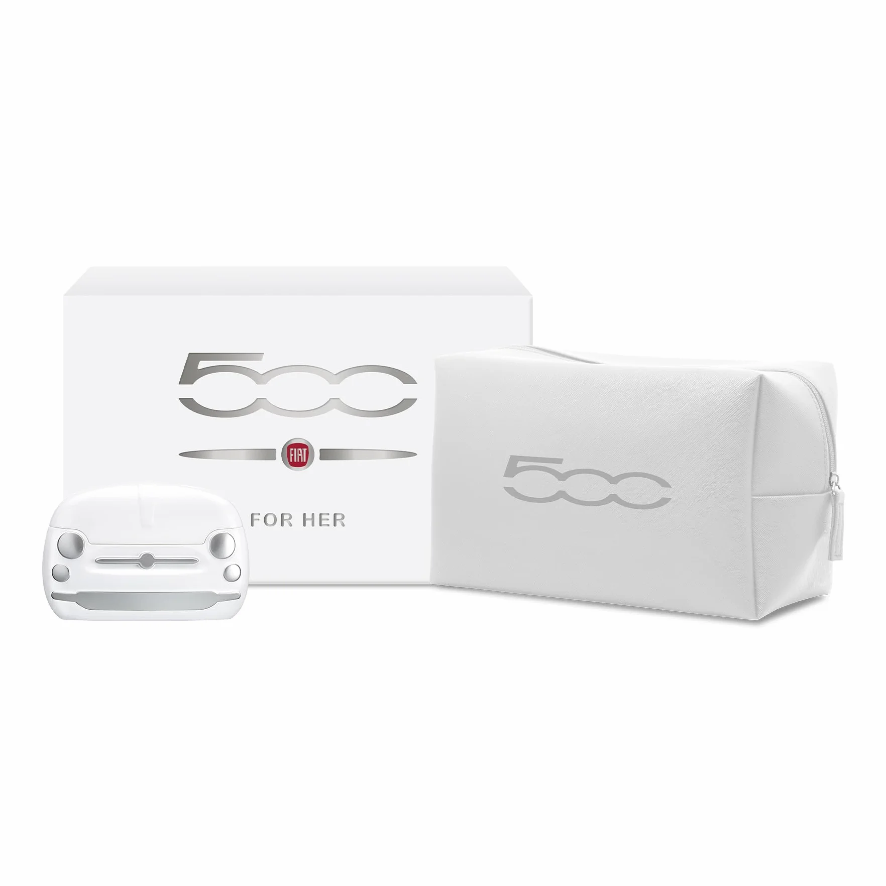 FIAT 500 HER | Confezione Regalo, Profumo Donna da 50ml con Beauty Case, Fragranza Fresca e Delicata