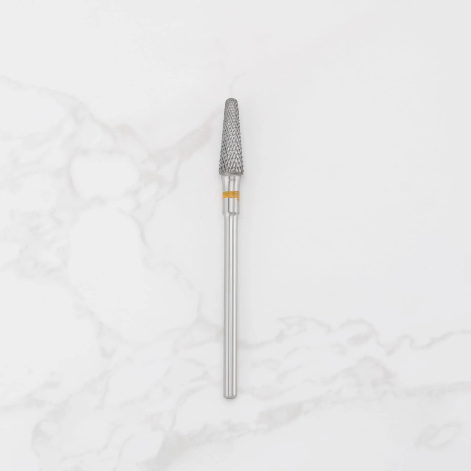 Punta per fresa in metallo duro 2,35 mm per trapano elettrico manicure rimuovere cuticole gel (XF giallo denti extra fini)