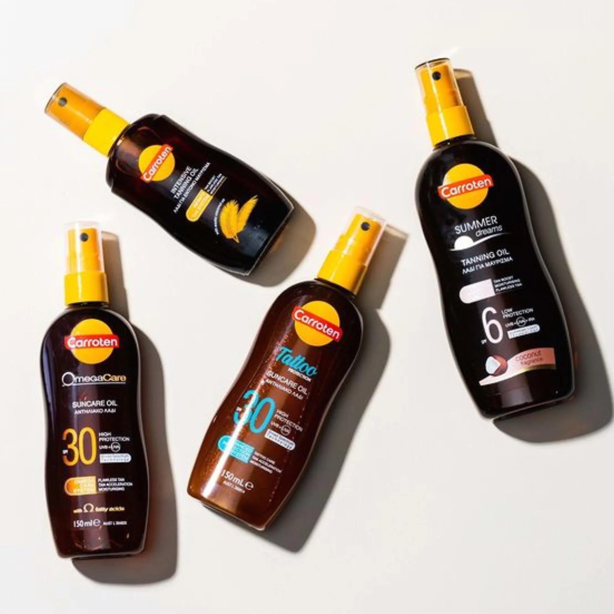 Carroten OmegaCare Tanning Oil SPF 30 150 ml Olio abbronzante spray con protezione solare