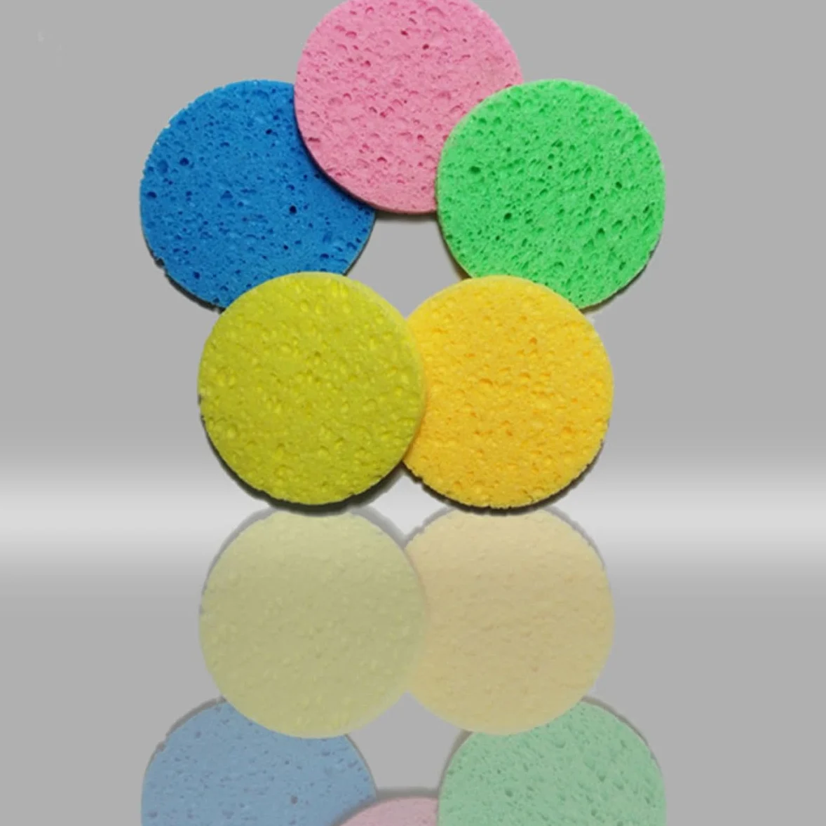 ULTECHNOVO Spugna Struccante Viso Lavabile in Spugna di Cellulosa, 50 Pezzi, 80 MM, 8 MM, Pulizia Profonda dei Pori, per Lavaggio Quotidiano