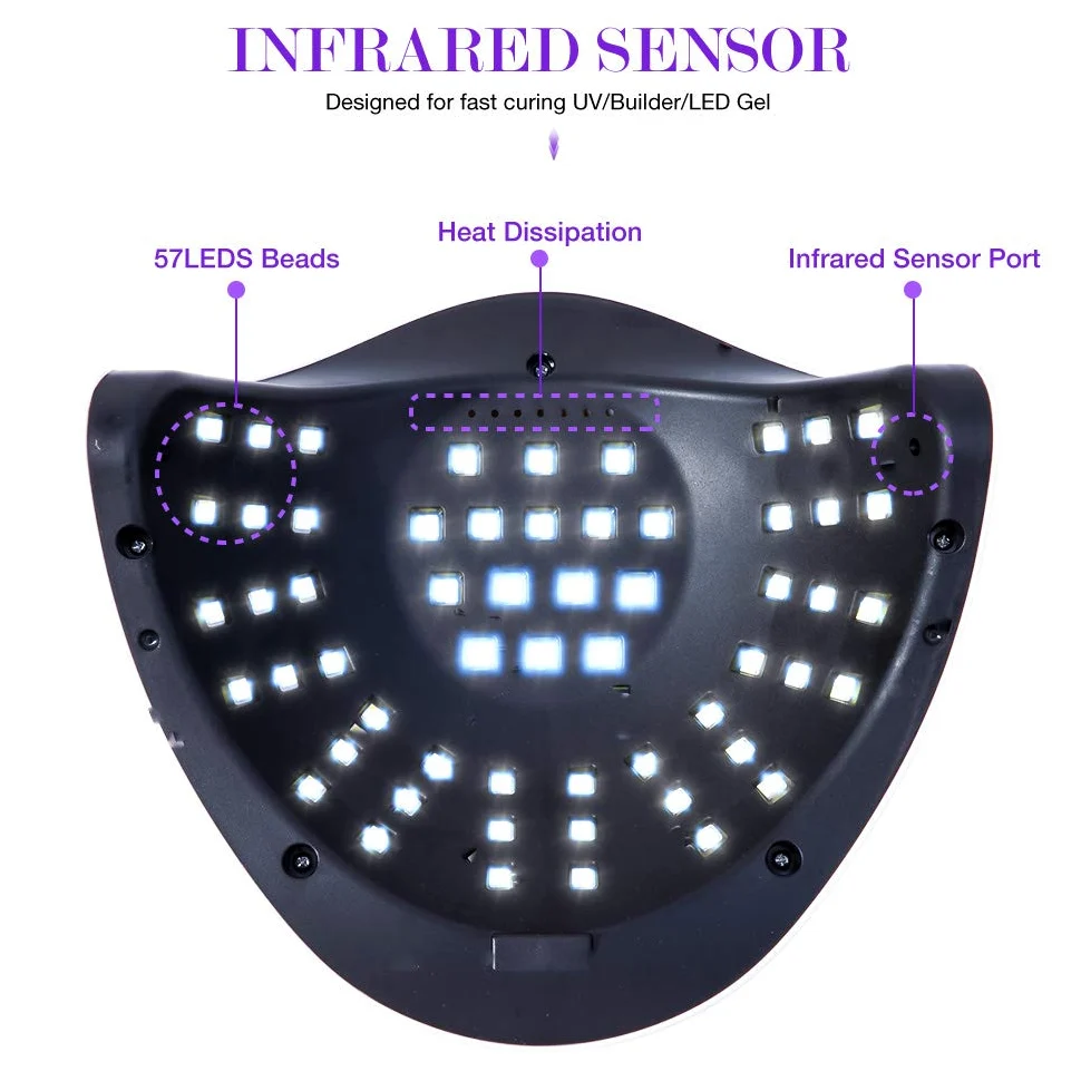 ZYC Lampada a LED per l'essiccatore per Unghie Professional Gel Polish LED Lampada per Unghie Portable per Manicure Lampada Lampada per Unghie per Salone